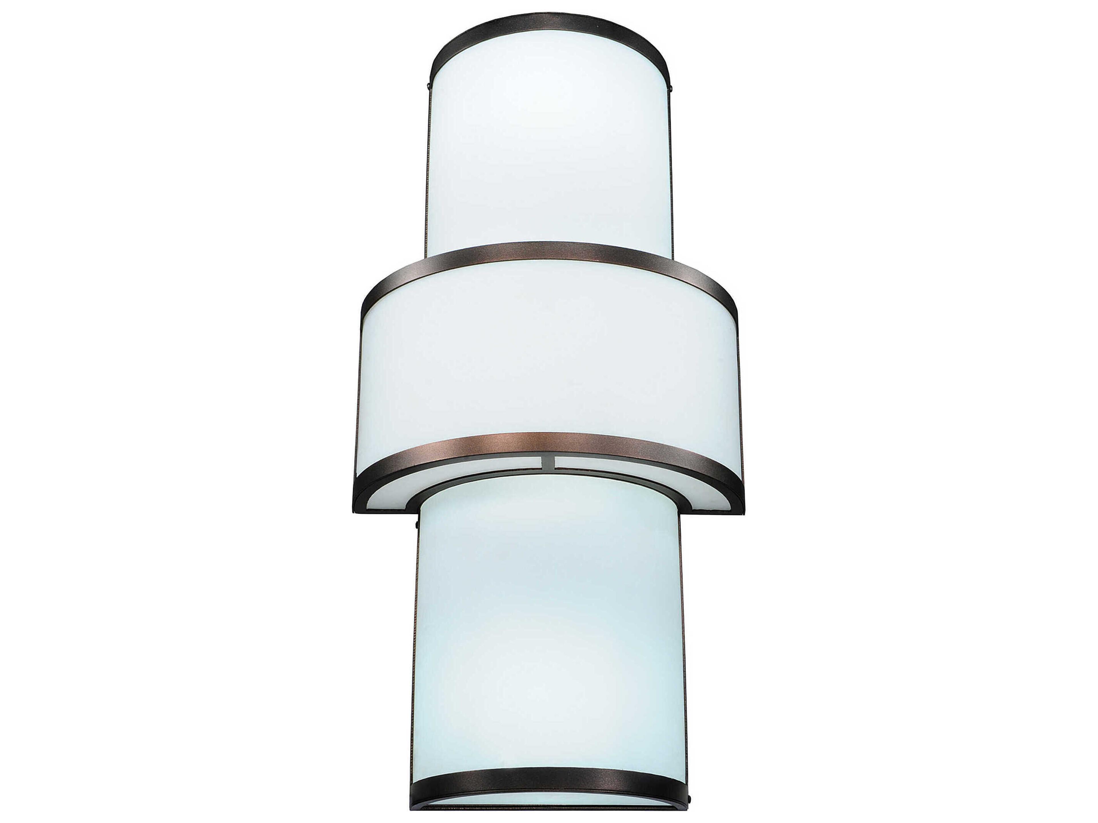 Jayne 4-Light Mahogany Bronze White Wall Sconce
