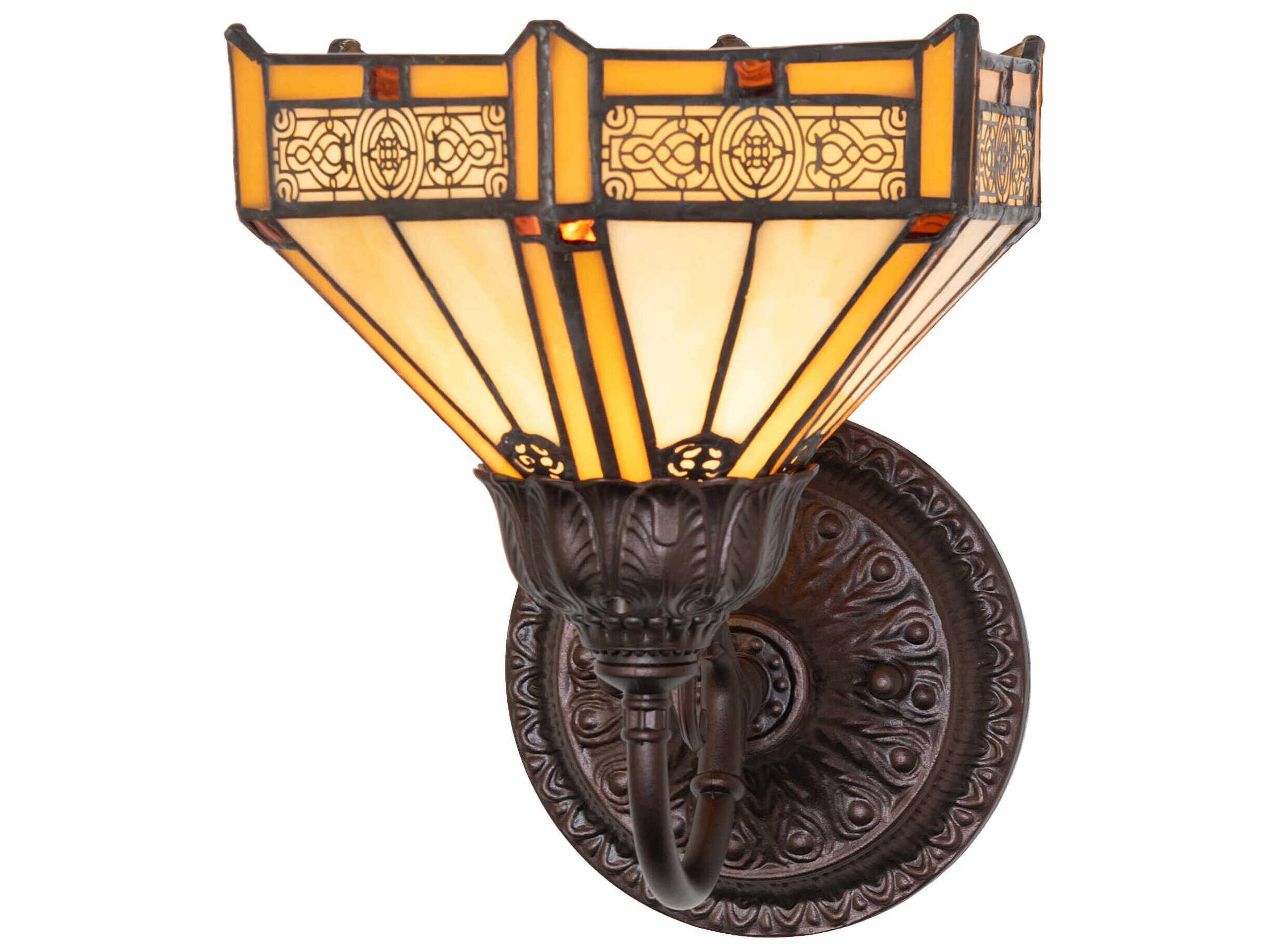 Peaches 1-Light Mahogany Bronze Traditional Wall Sconce