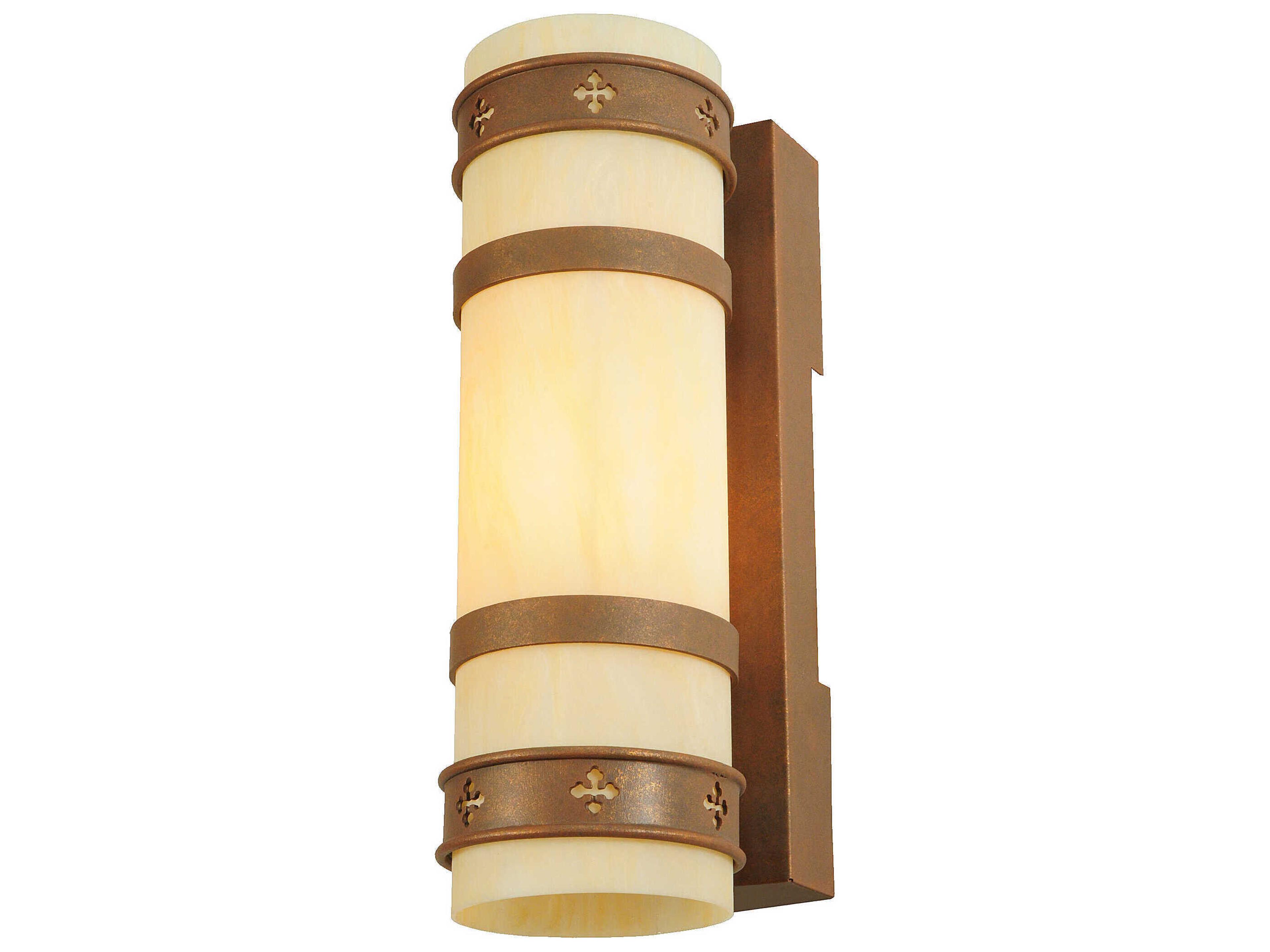 1-Light Black Glass Wall Sconce