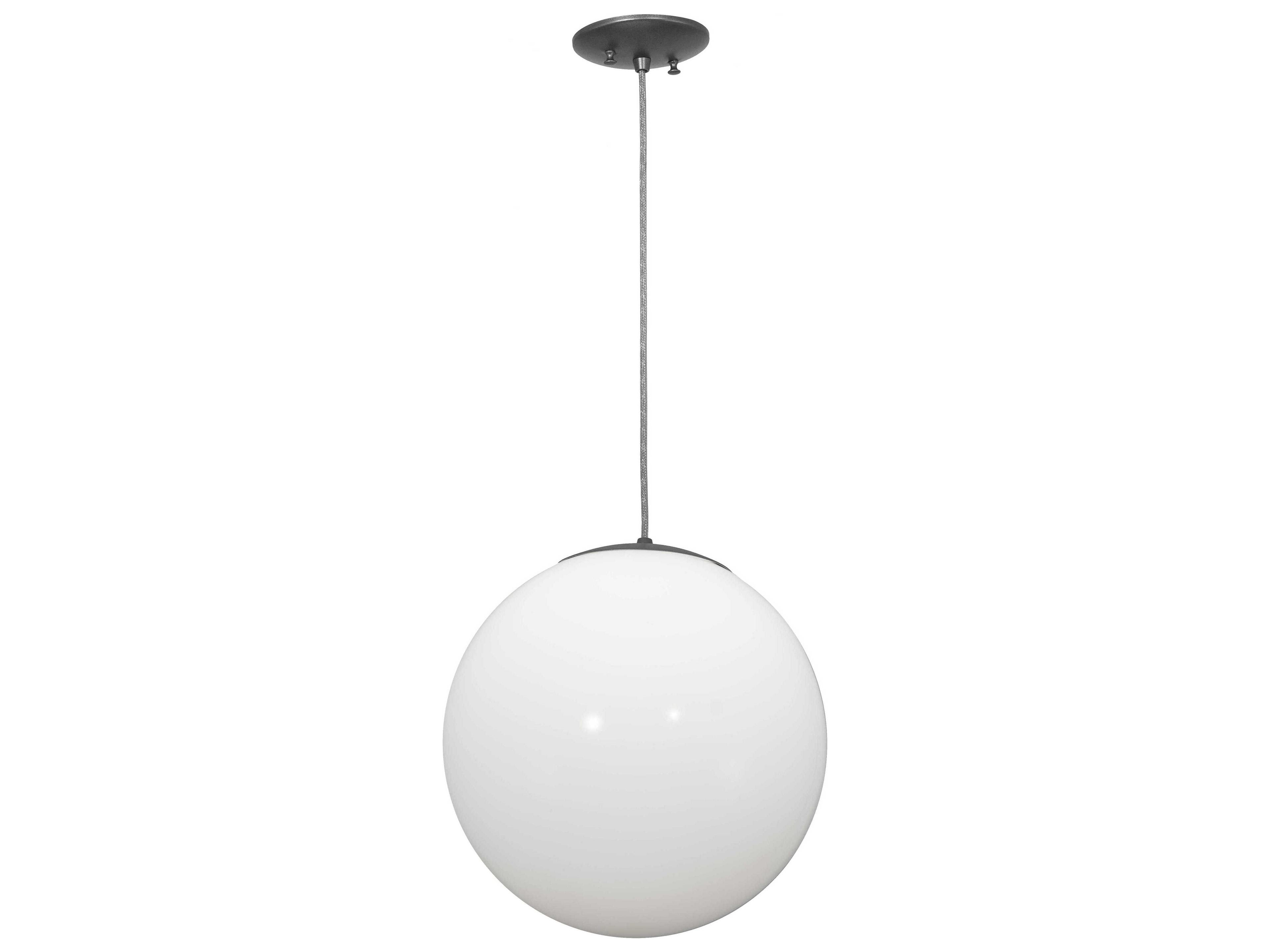 Bola 1-Light Pewter Glass Globe Pendant