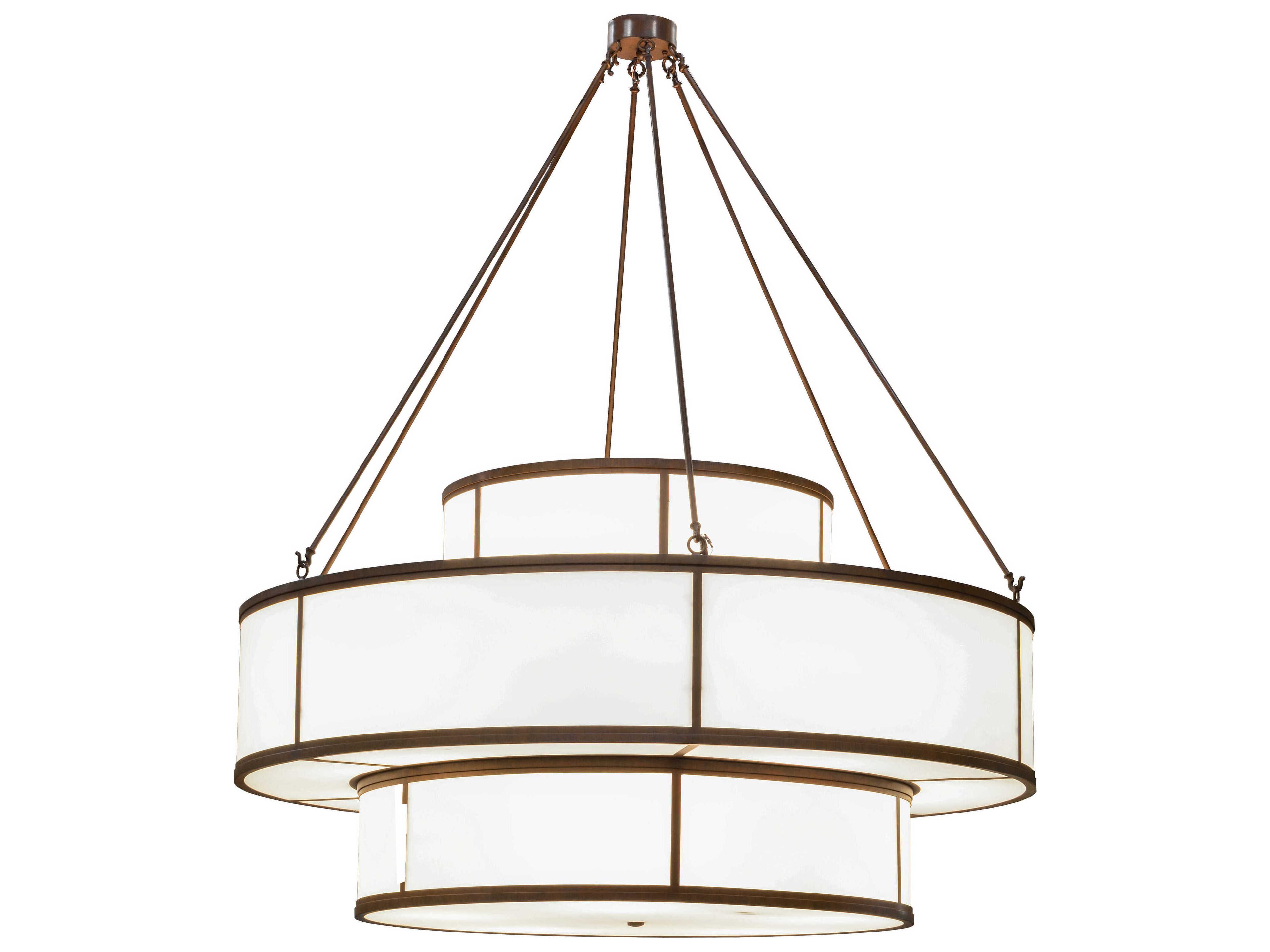 Jayne 20-Light Black Glass Tiered Pendant