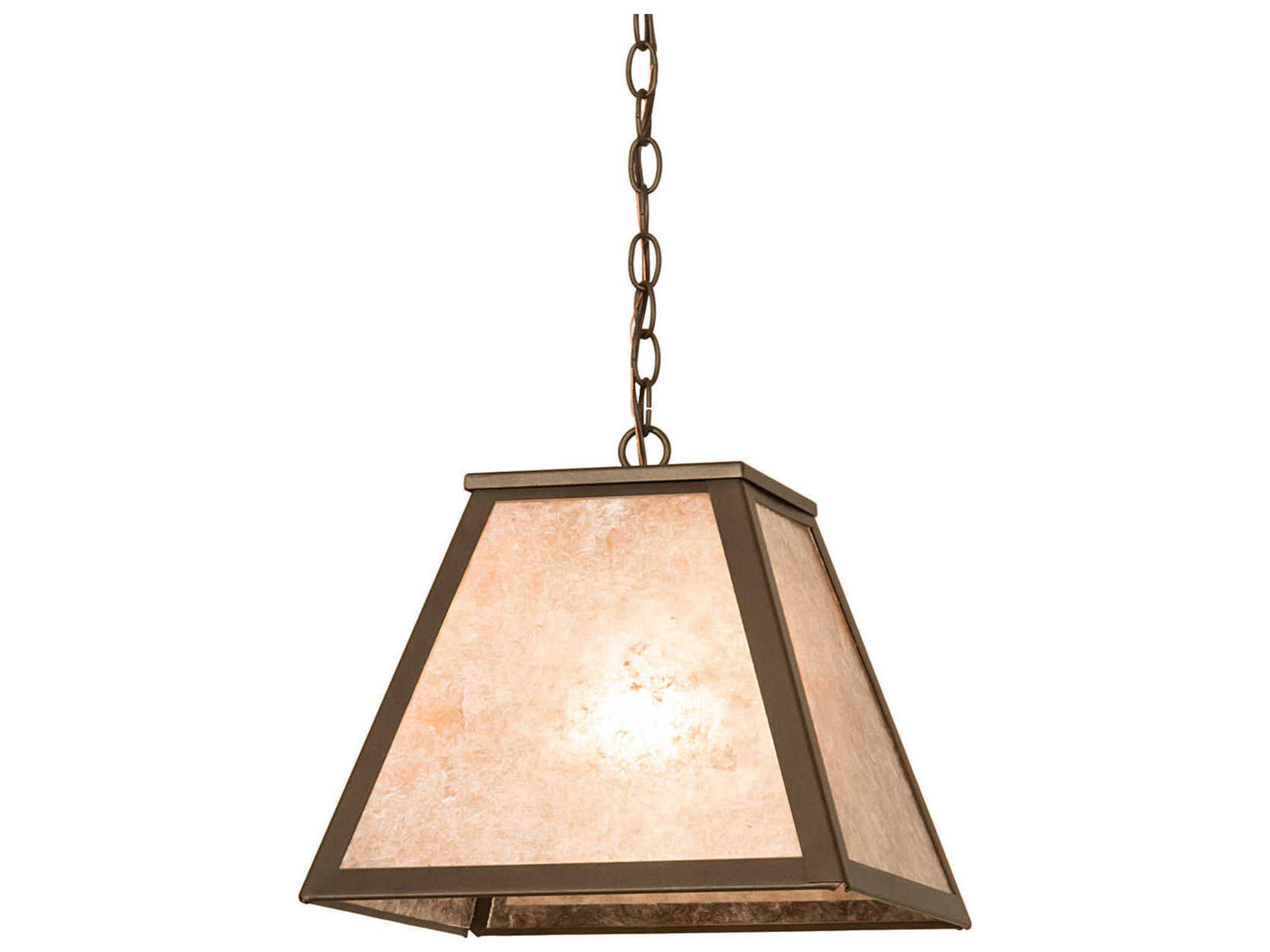 Meyda 1-Light Bronze Glass Pendant