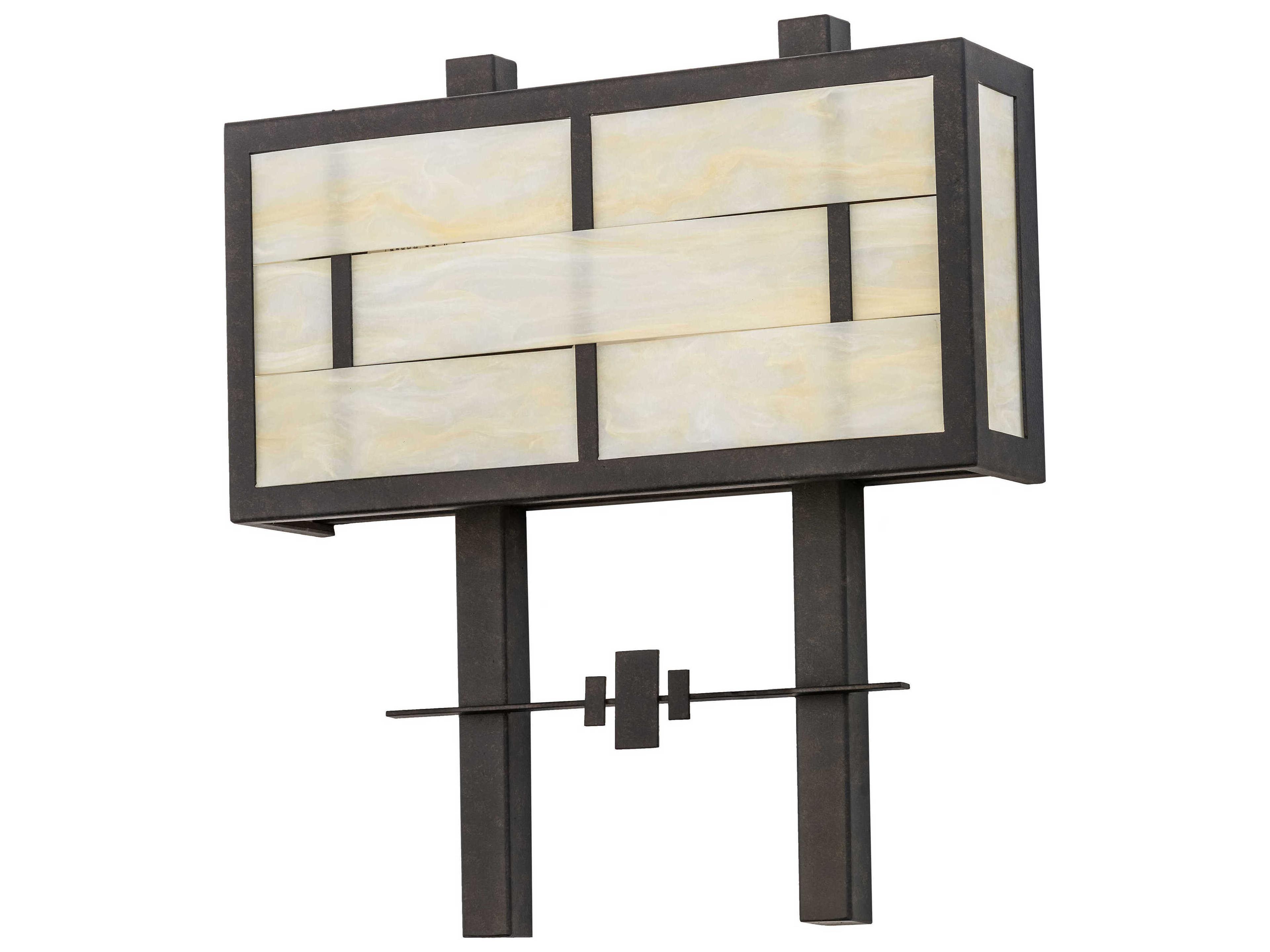 Meyda 2-Light Black Glass Wall Sconce