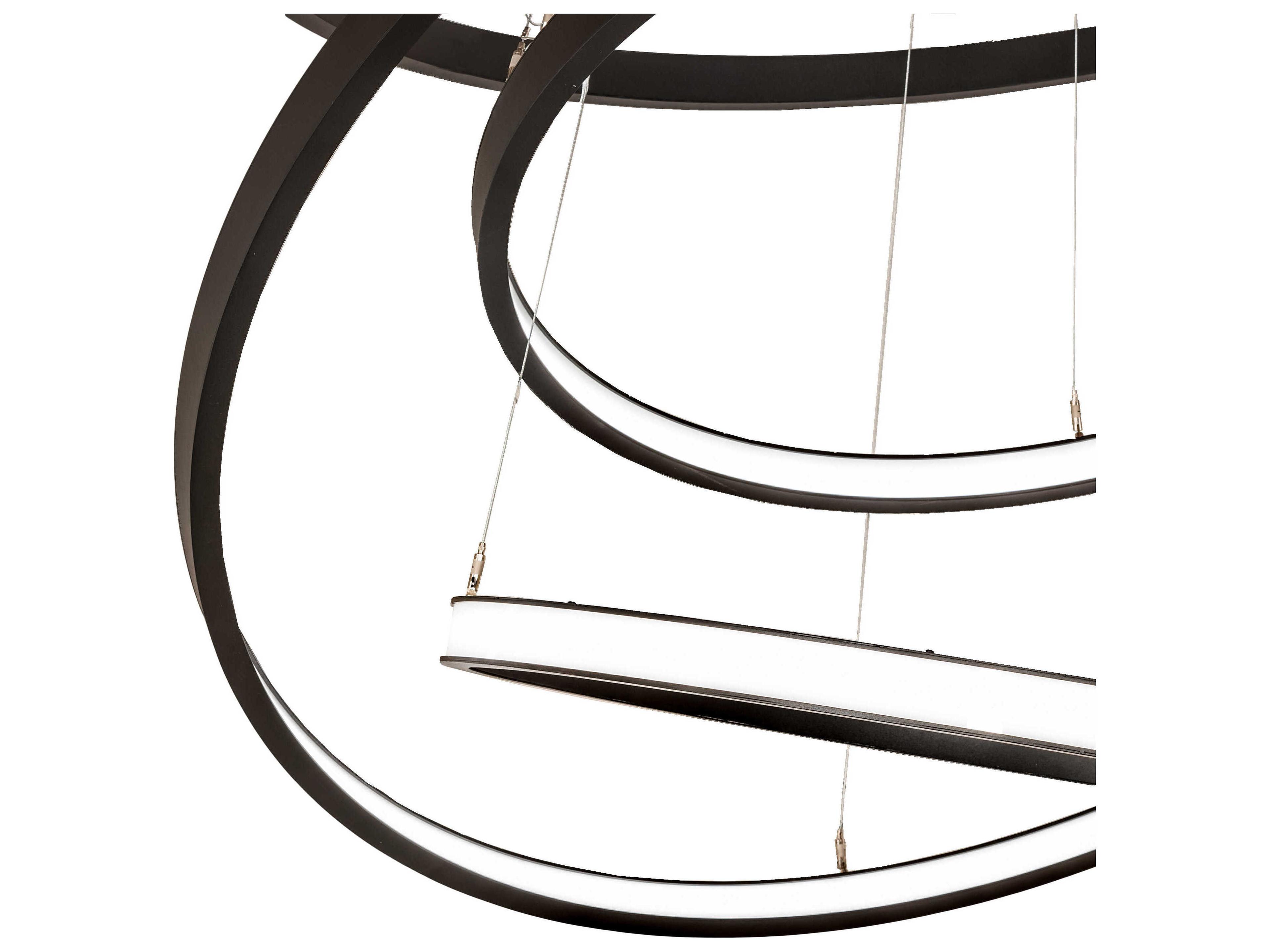 Meyda Anillo Black Glass LED Round Pendant