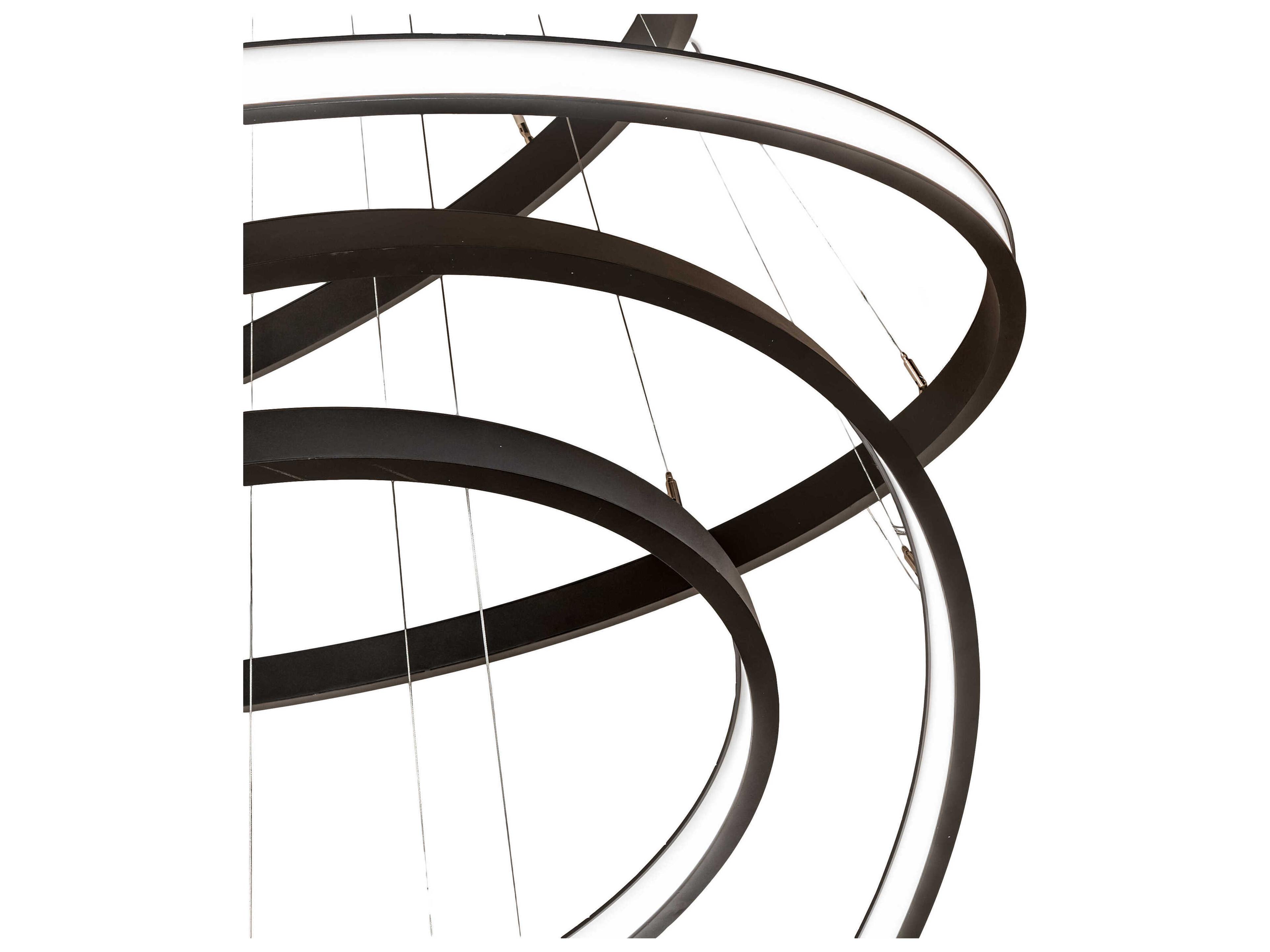 Meyda Anillo Black Glass LED Round Pendant