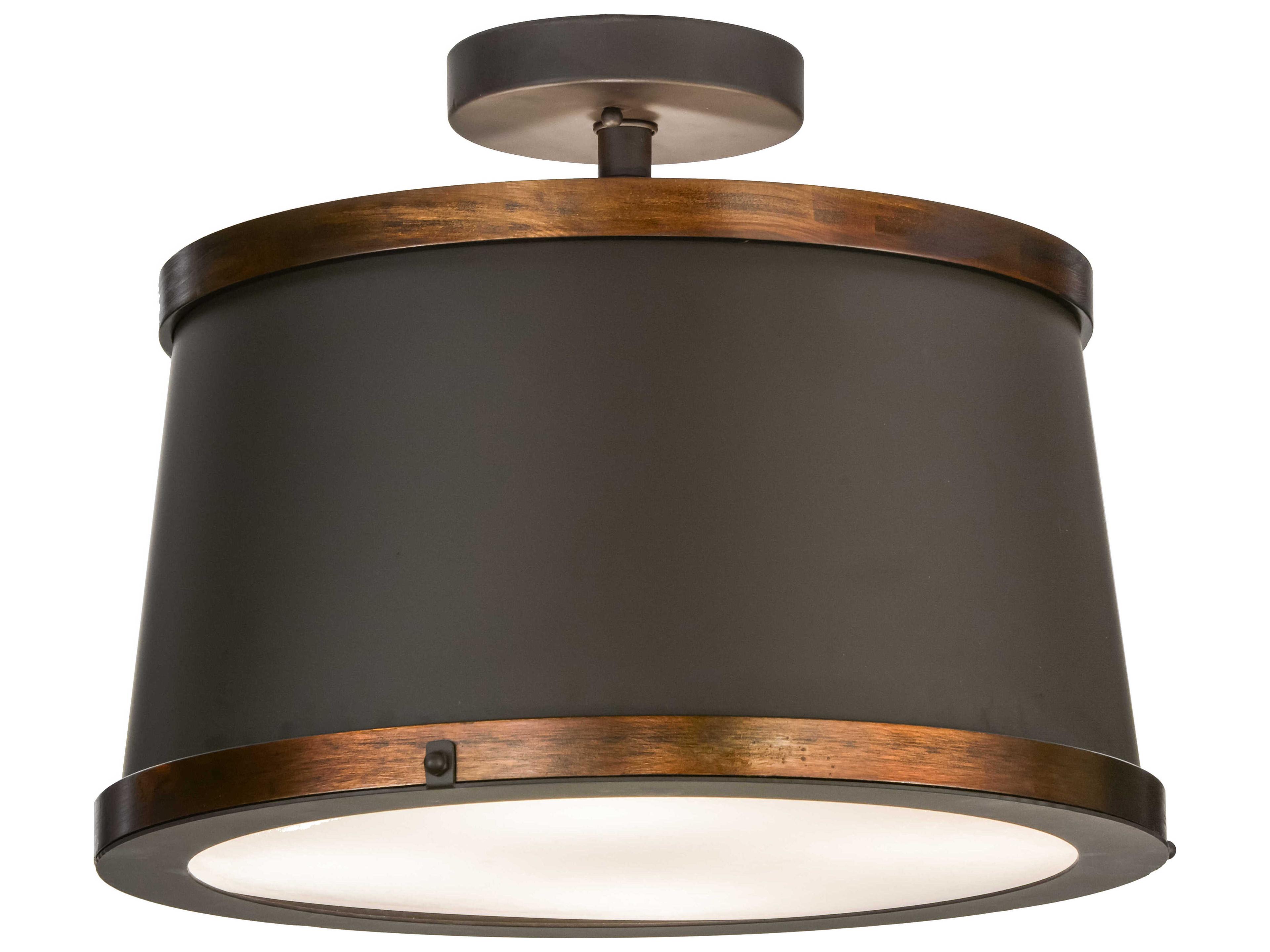 Cilindro 4-Light Steel Drum Semi Flush Mount