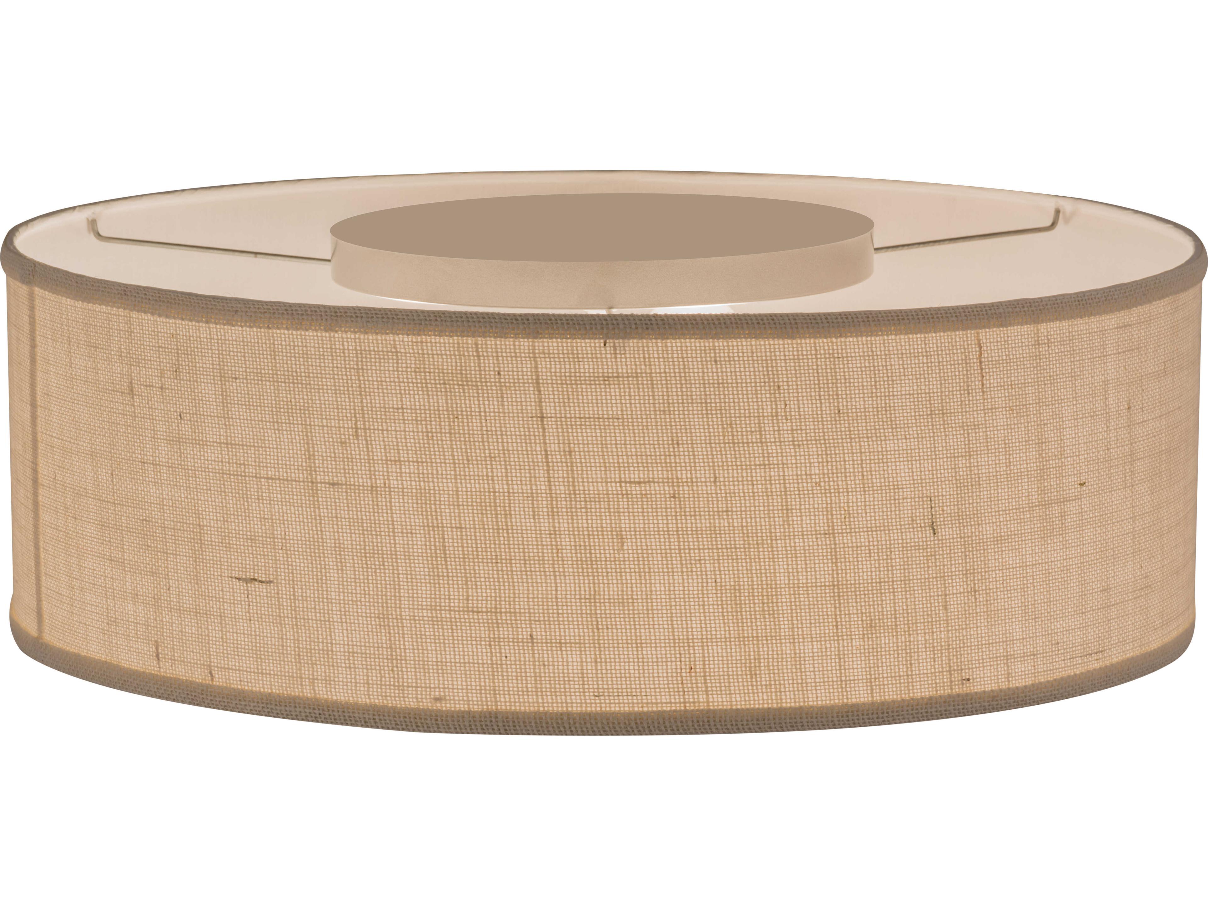 Meyda Cilindro 3-Light Nickel Drum Flush Mount