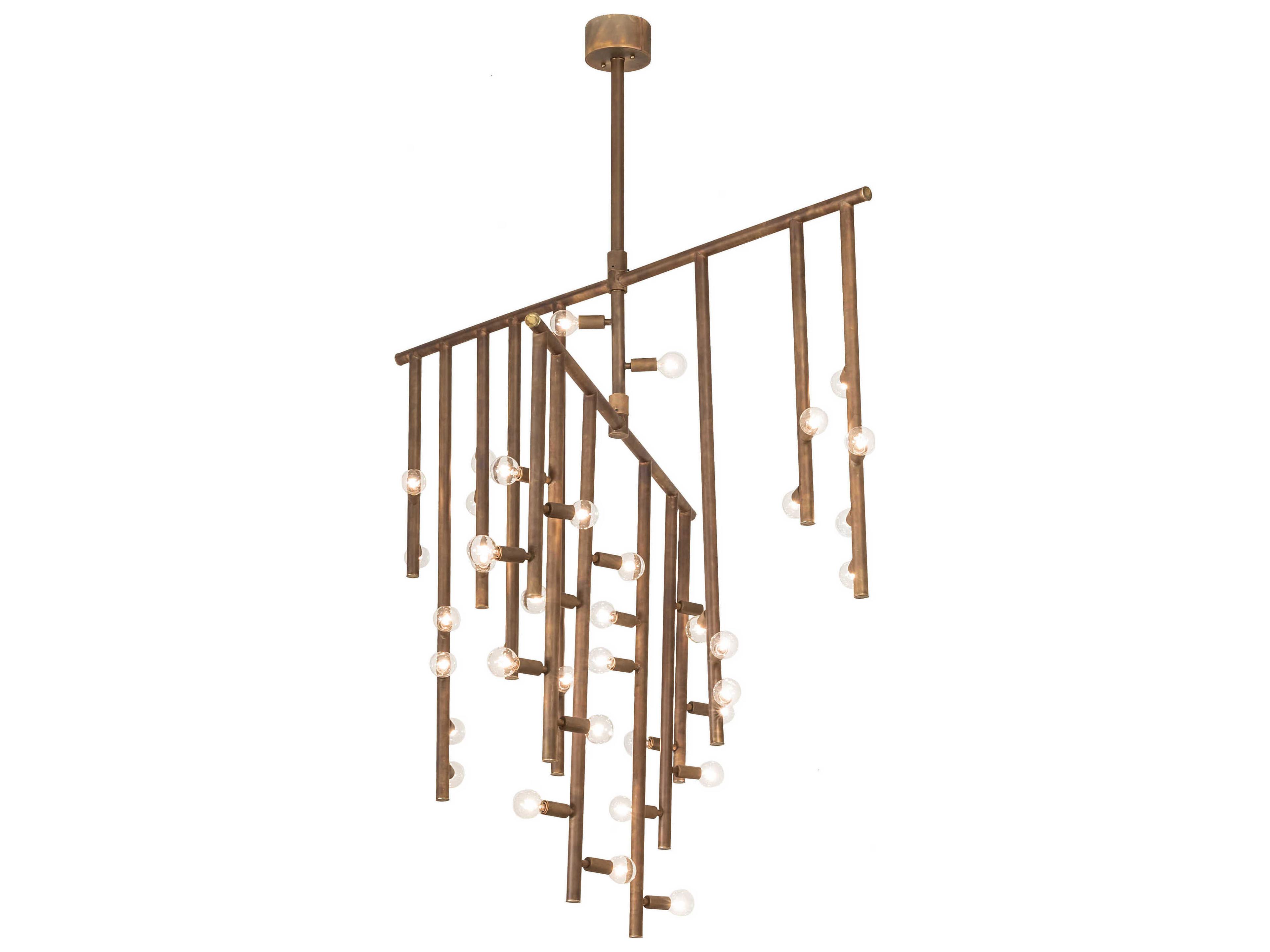 40-Light Gold Linear Chandelier