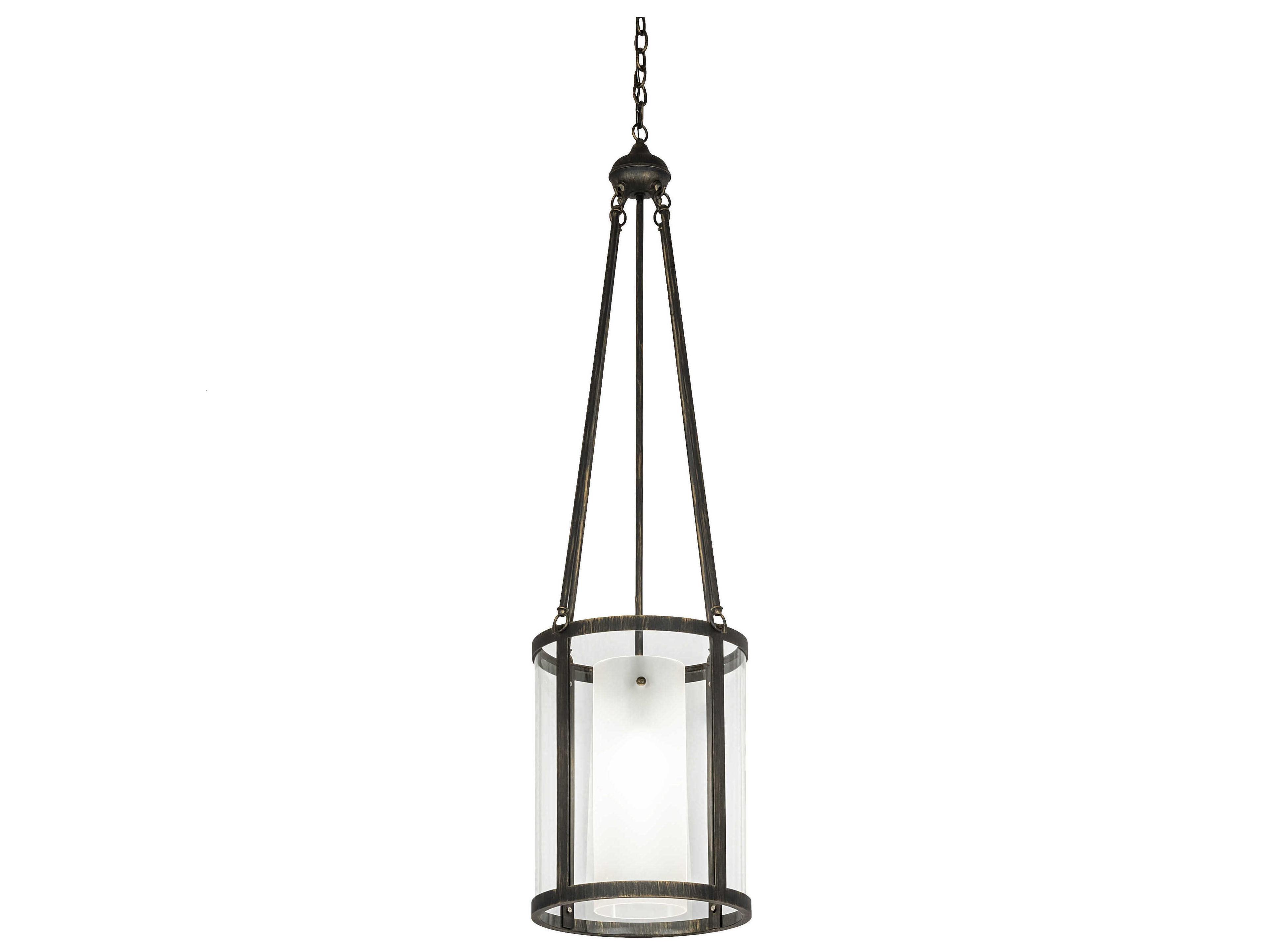 Cilindro 1-Light Black Glass Cylinder Pendant