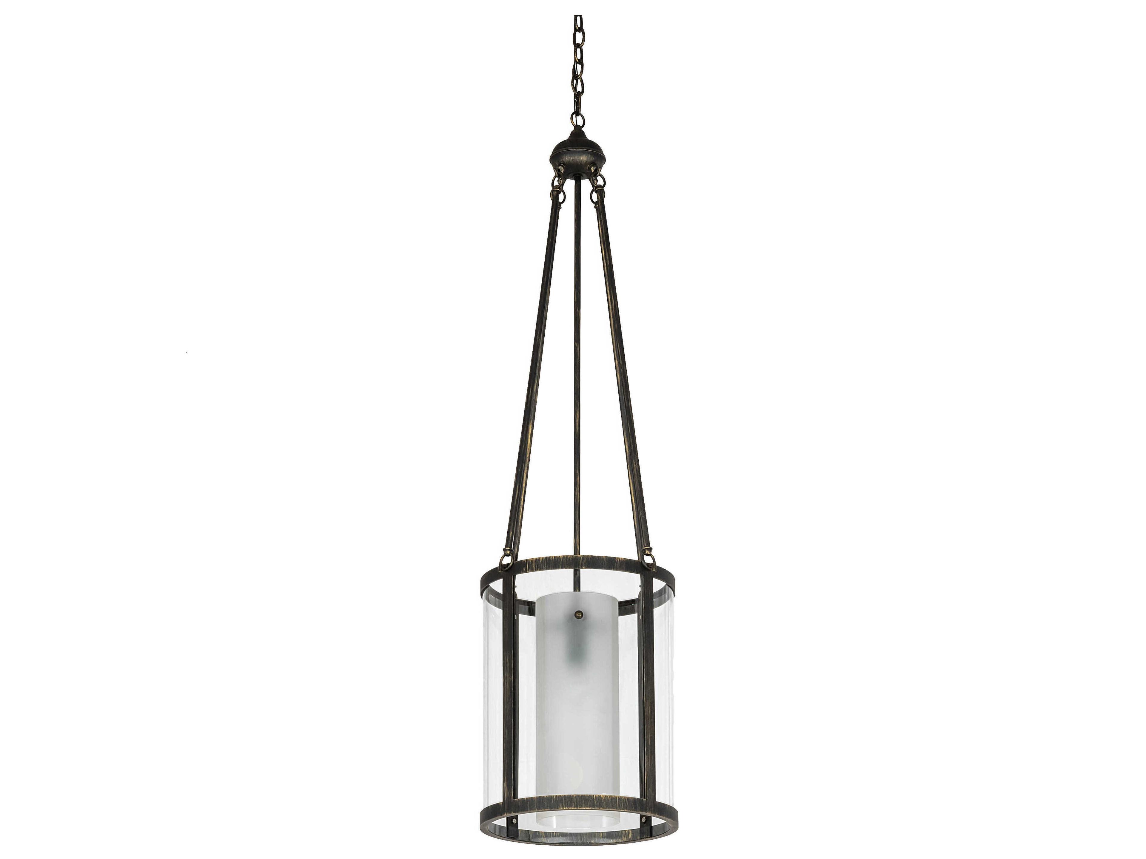 Meyda Cilindro 1-Light Black Glass Cylinder Pendant