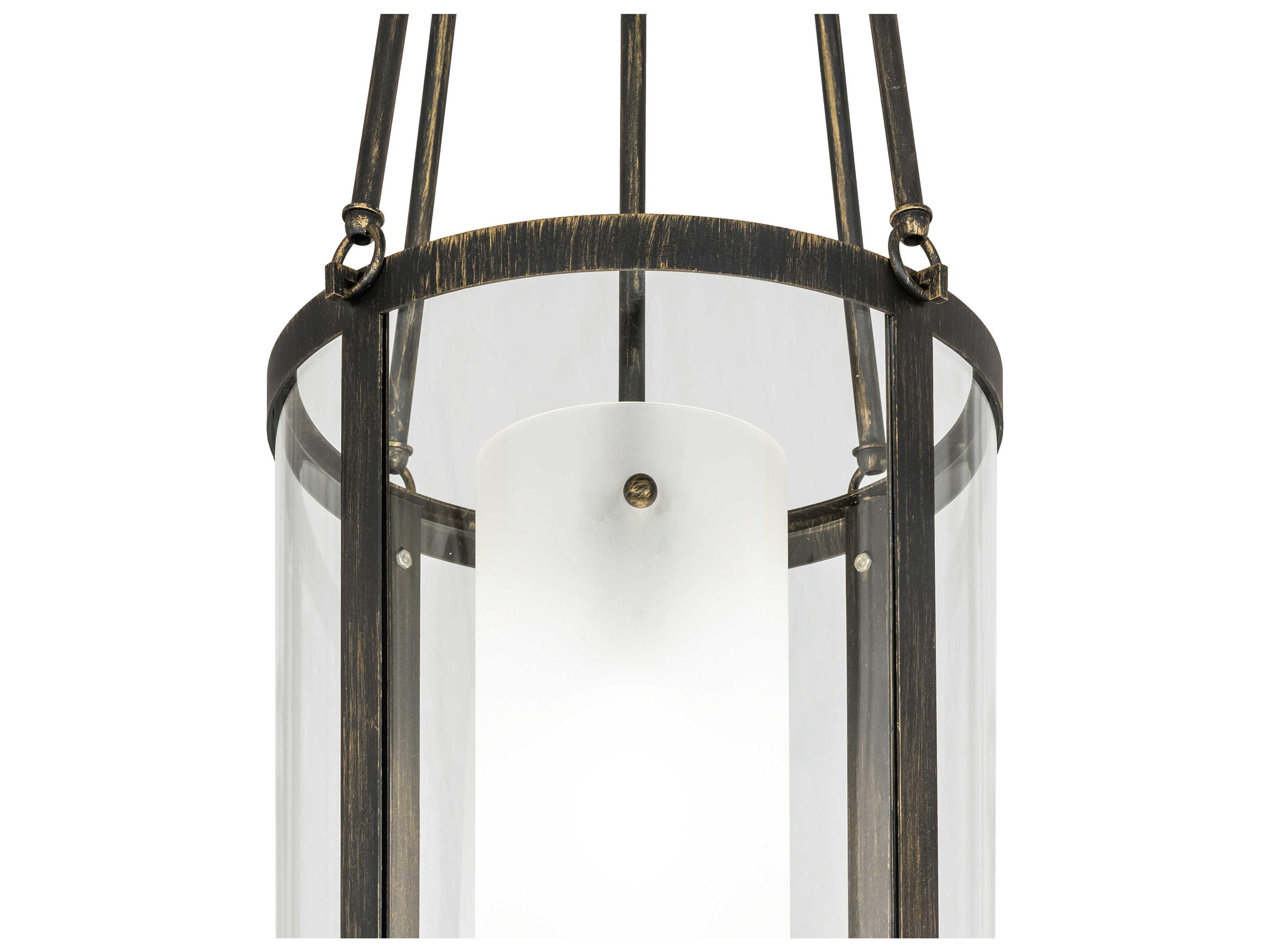 Meyda Cilindro 1-Light Black Glass Cylinder Pendant