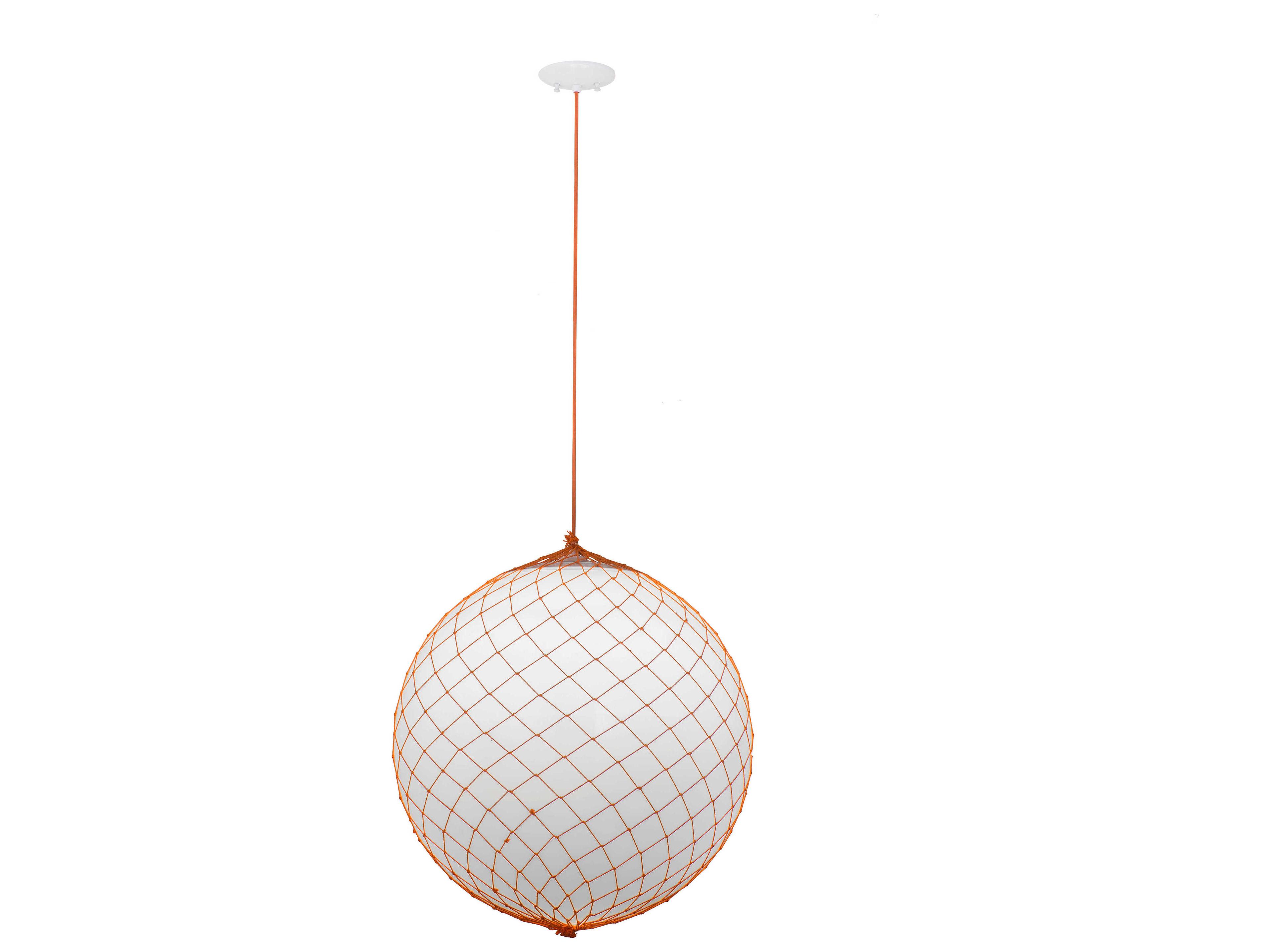 1-Light White Globe Pendant