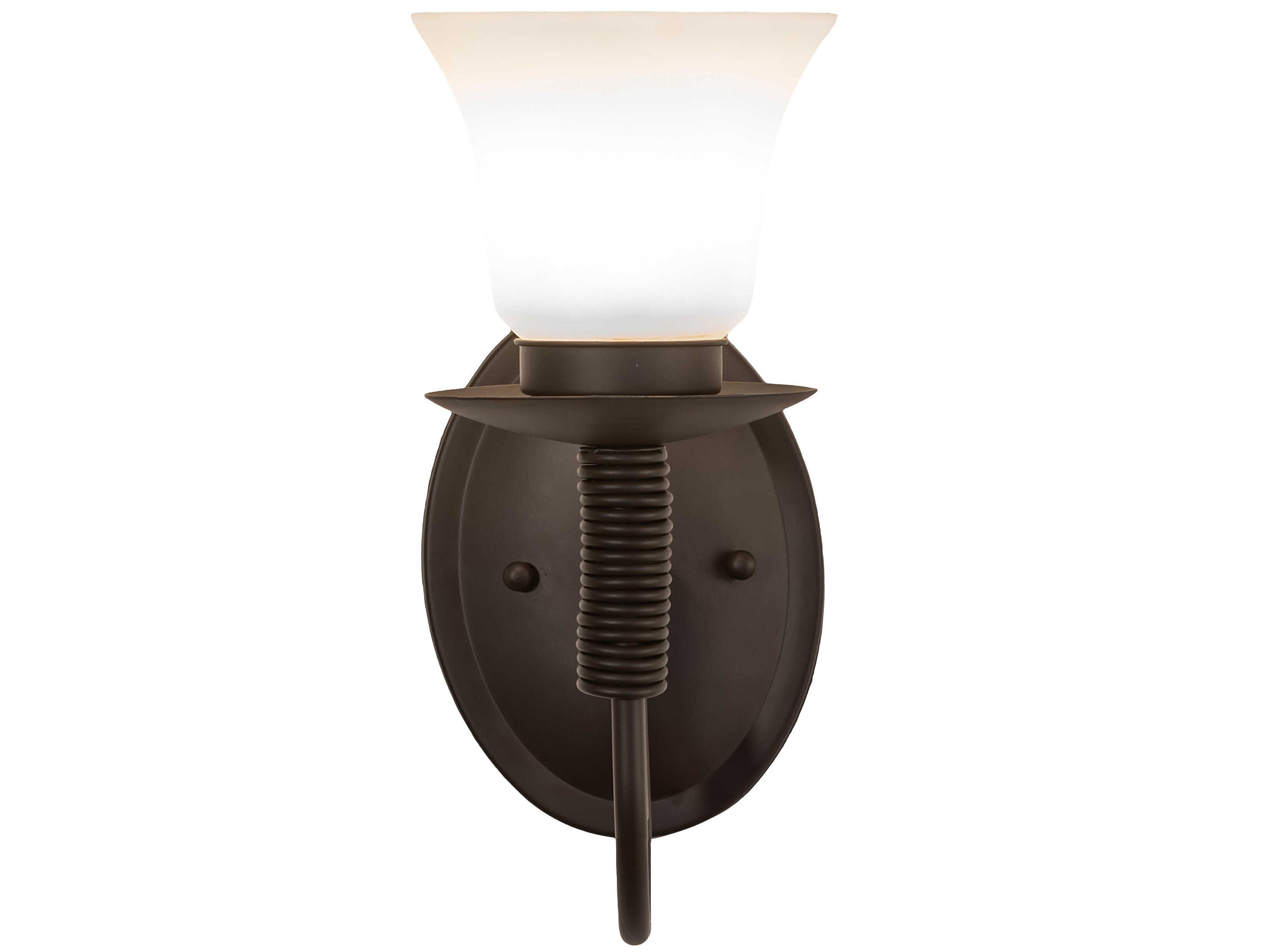 Bell 1-Light Oil Rubbed Bronze Glass Wall Sconce