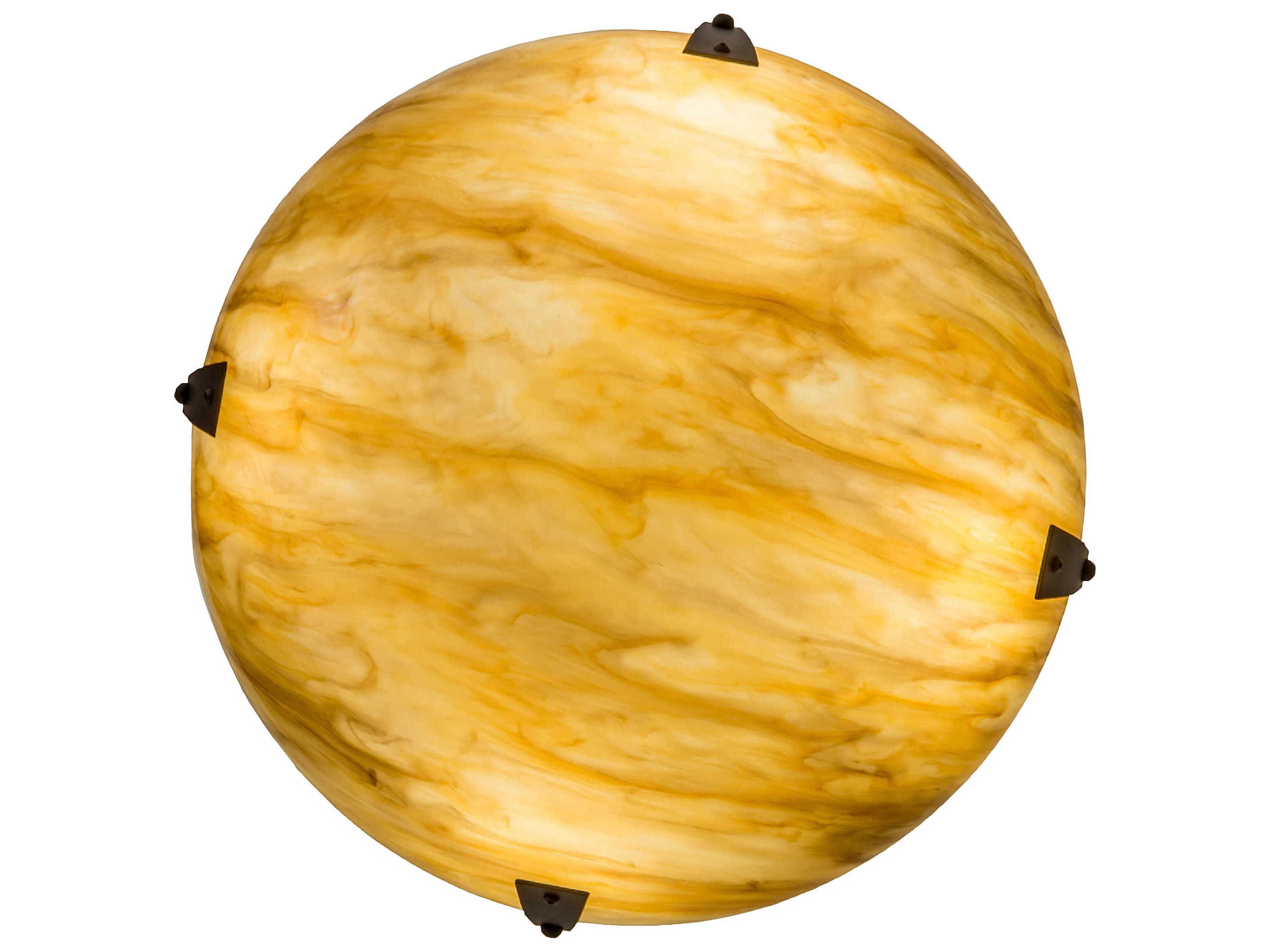 Meyda 4-Light Oil Rubbed Bronze Glass Bowl Semi Flush Mount