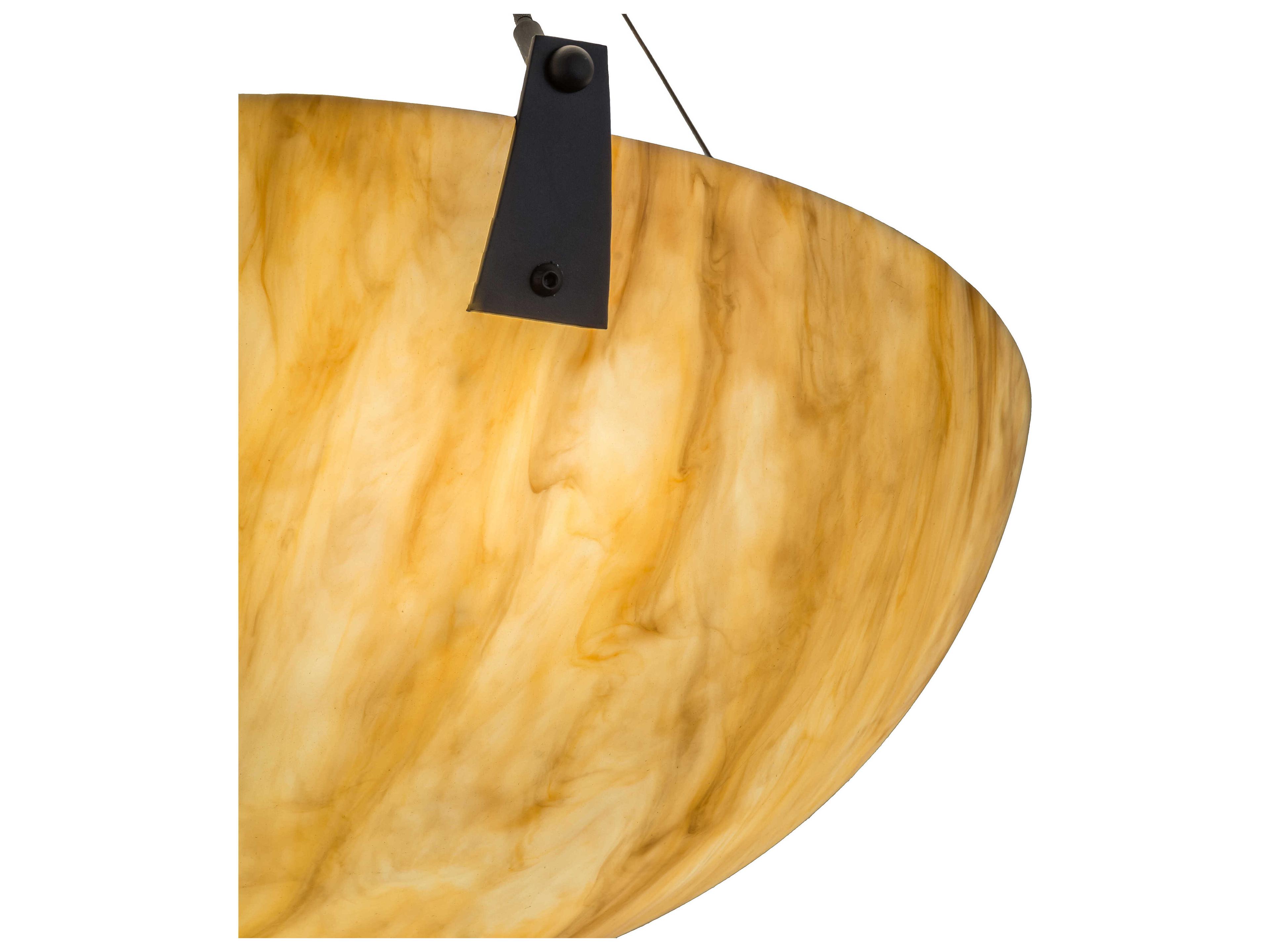 Meyda 4-Light Oil Rubbed Bronze Glass Bowl Semi Flush Mount