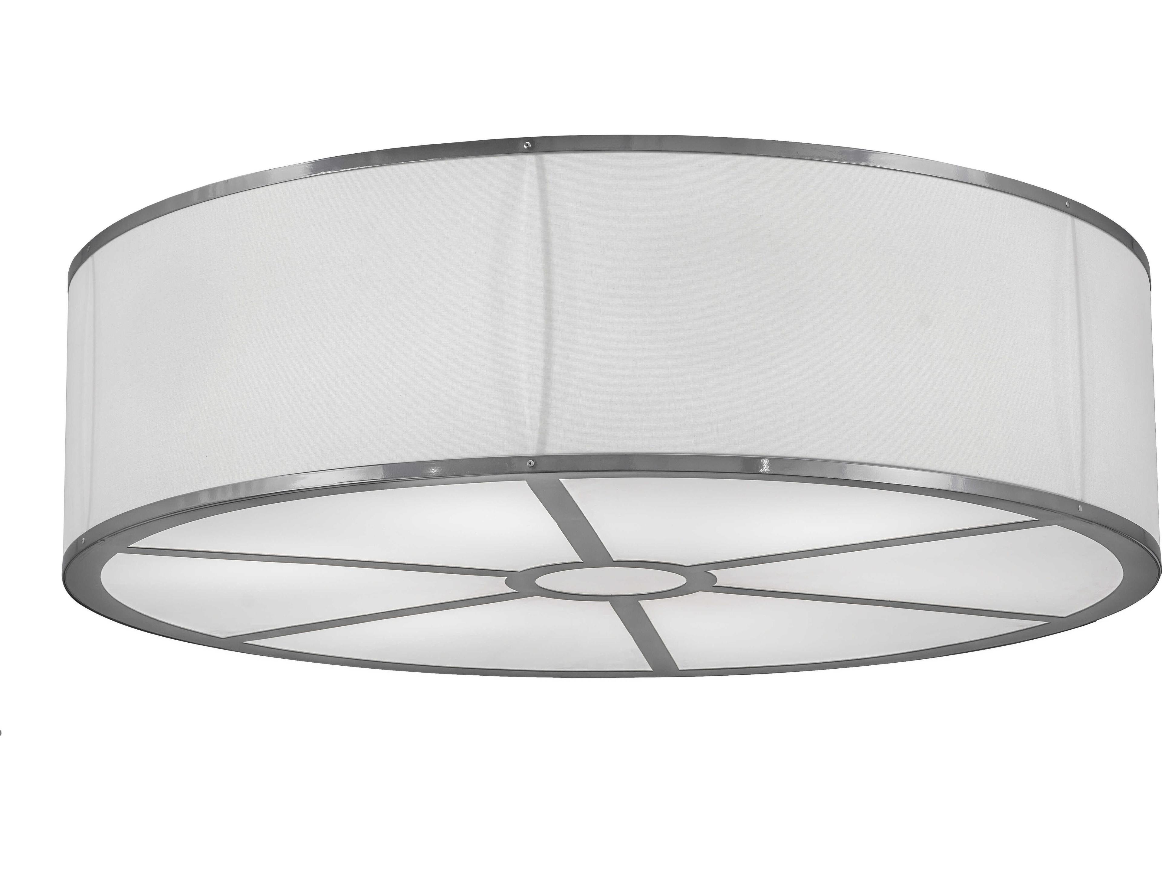 Cilindro 6-Light Chrome Drum Flush Mount