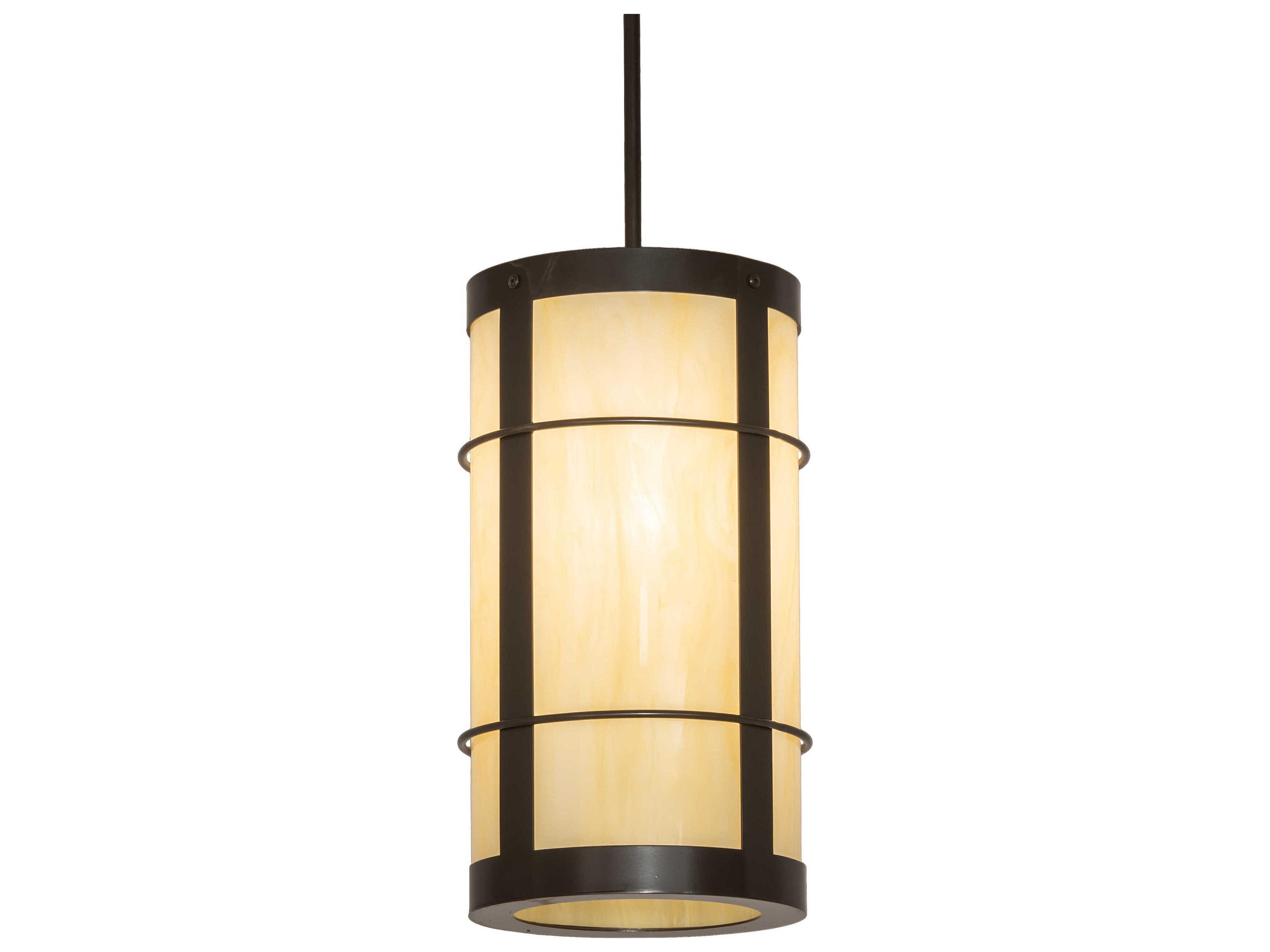 Villa 1-Light Timeless Bronze Cylinder Mini Pendant