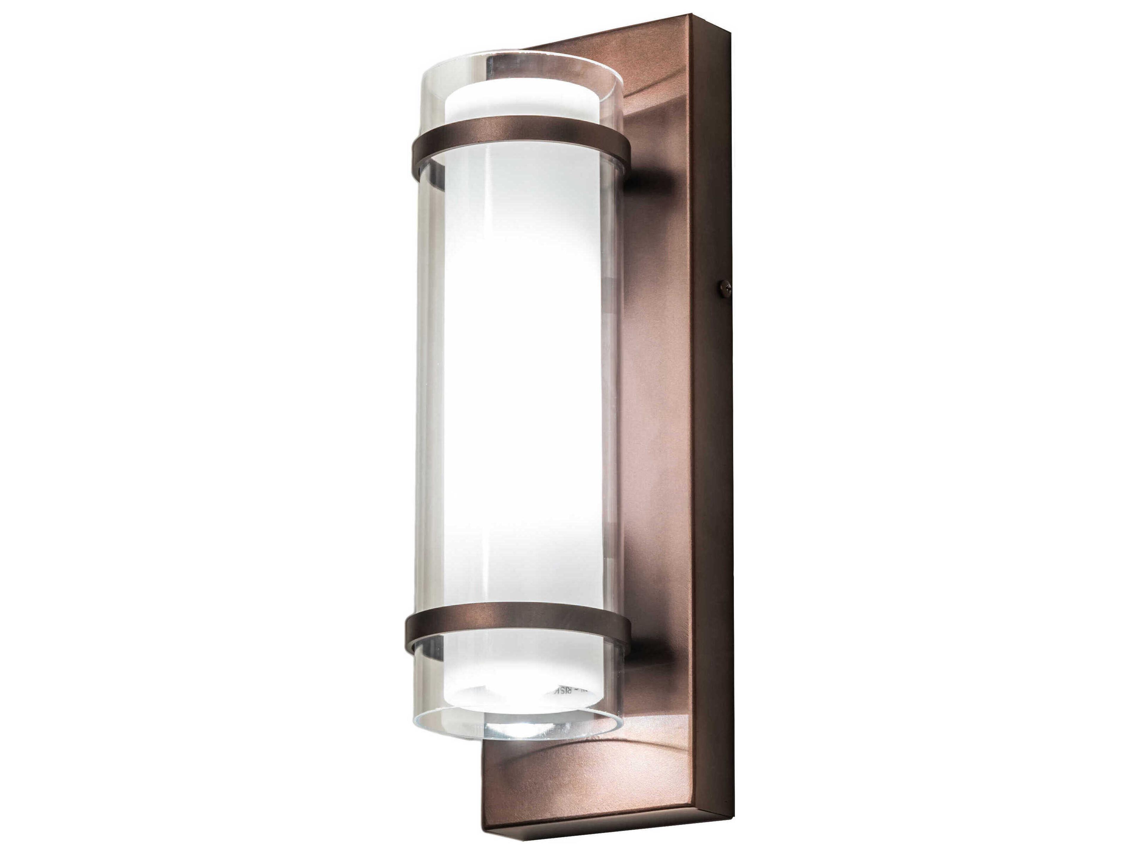 Mahogany Bronze Glass Wall Sconce