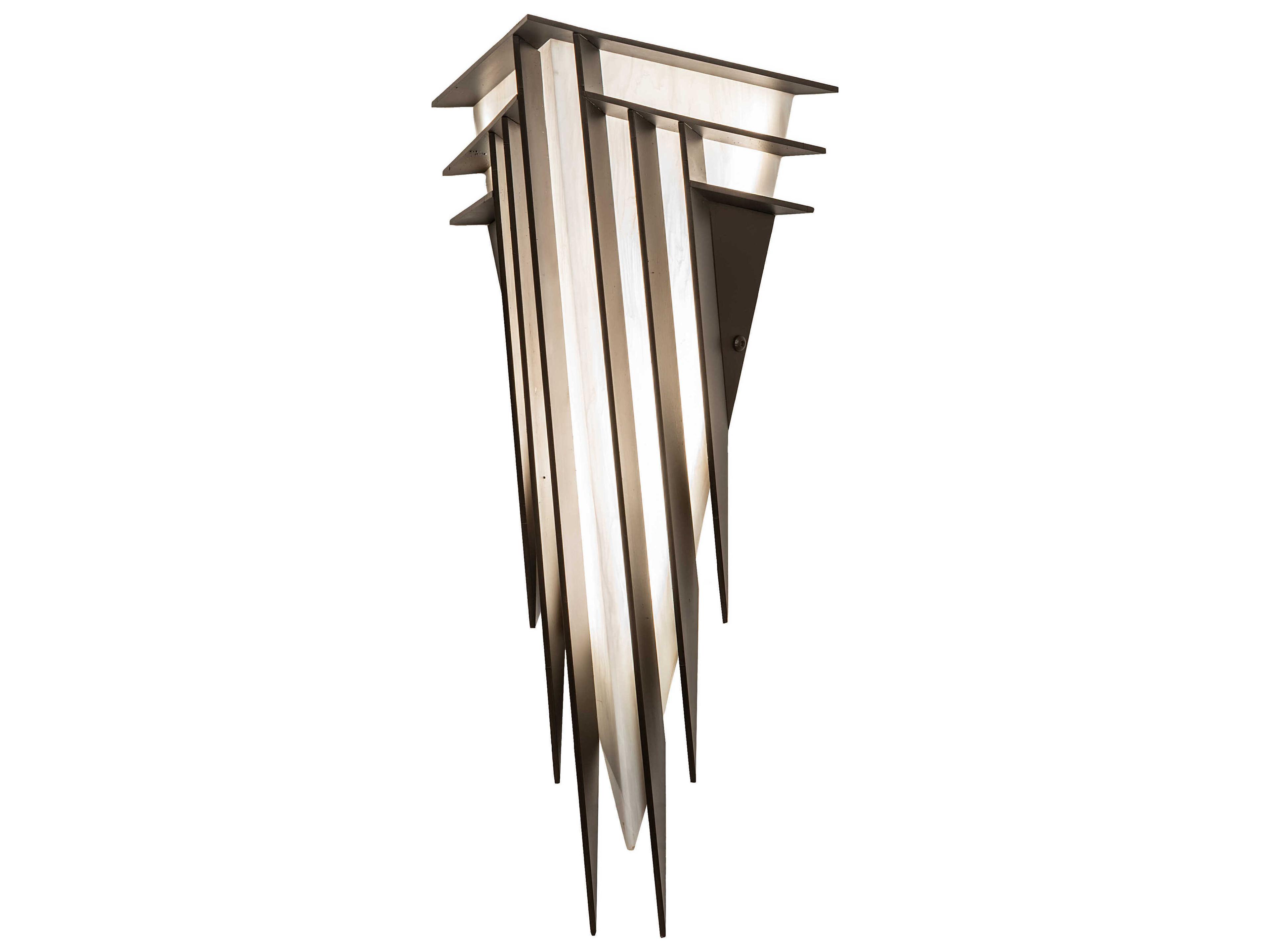 Oil Rubbed Bronze Black Glass LED Wall Sconce