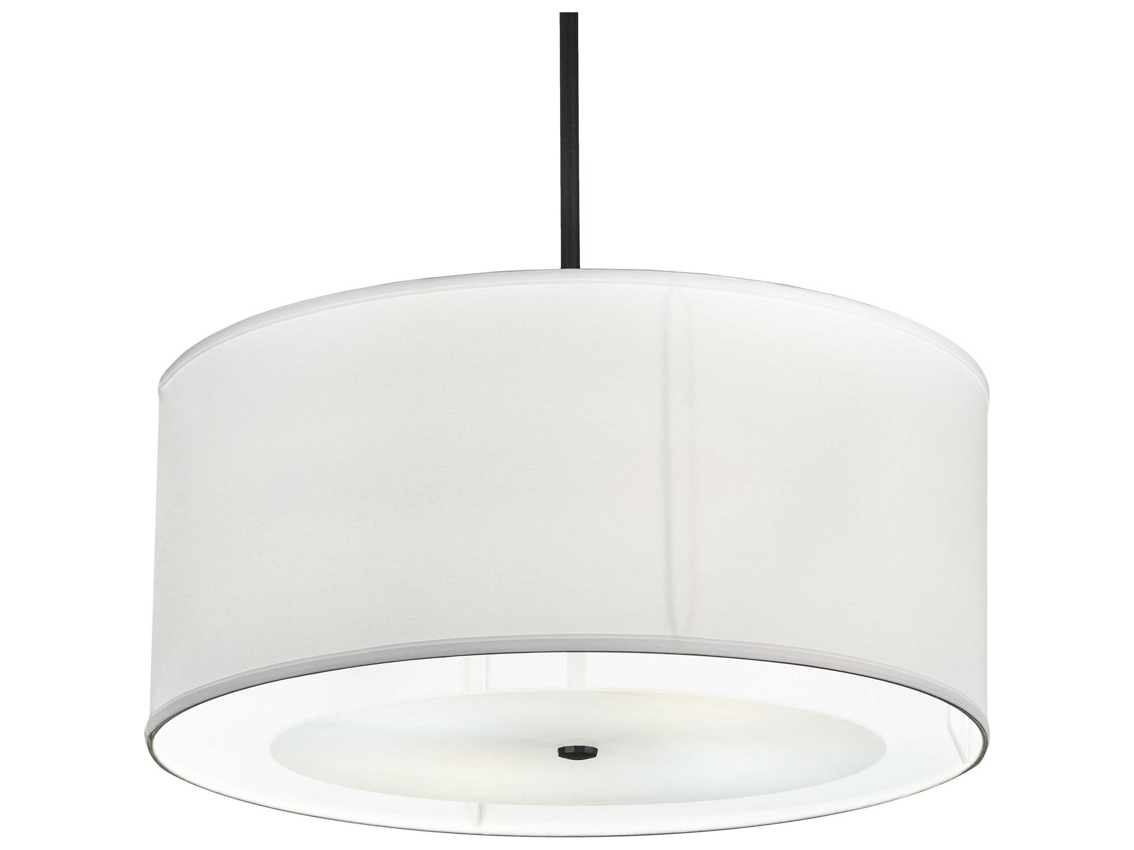 Cilindro 4-Light Black Drum Pendant