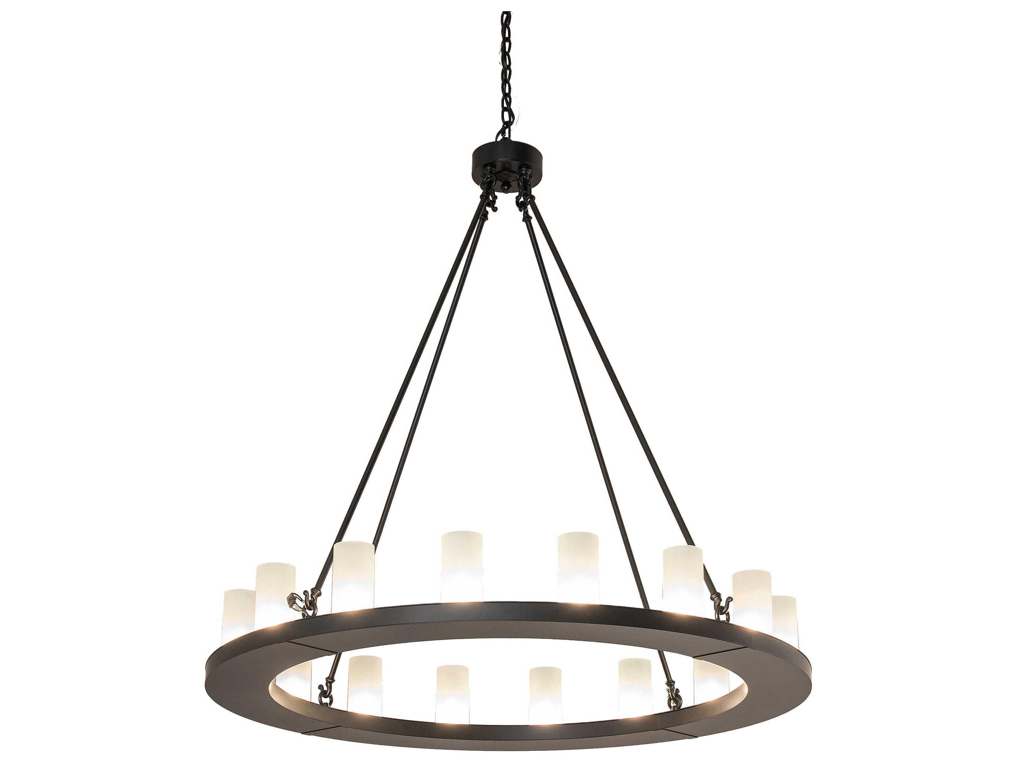 Loxley 16-Light6-Light Black Glass Cylinder Chandelier