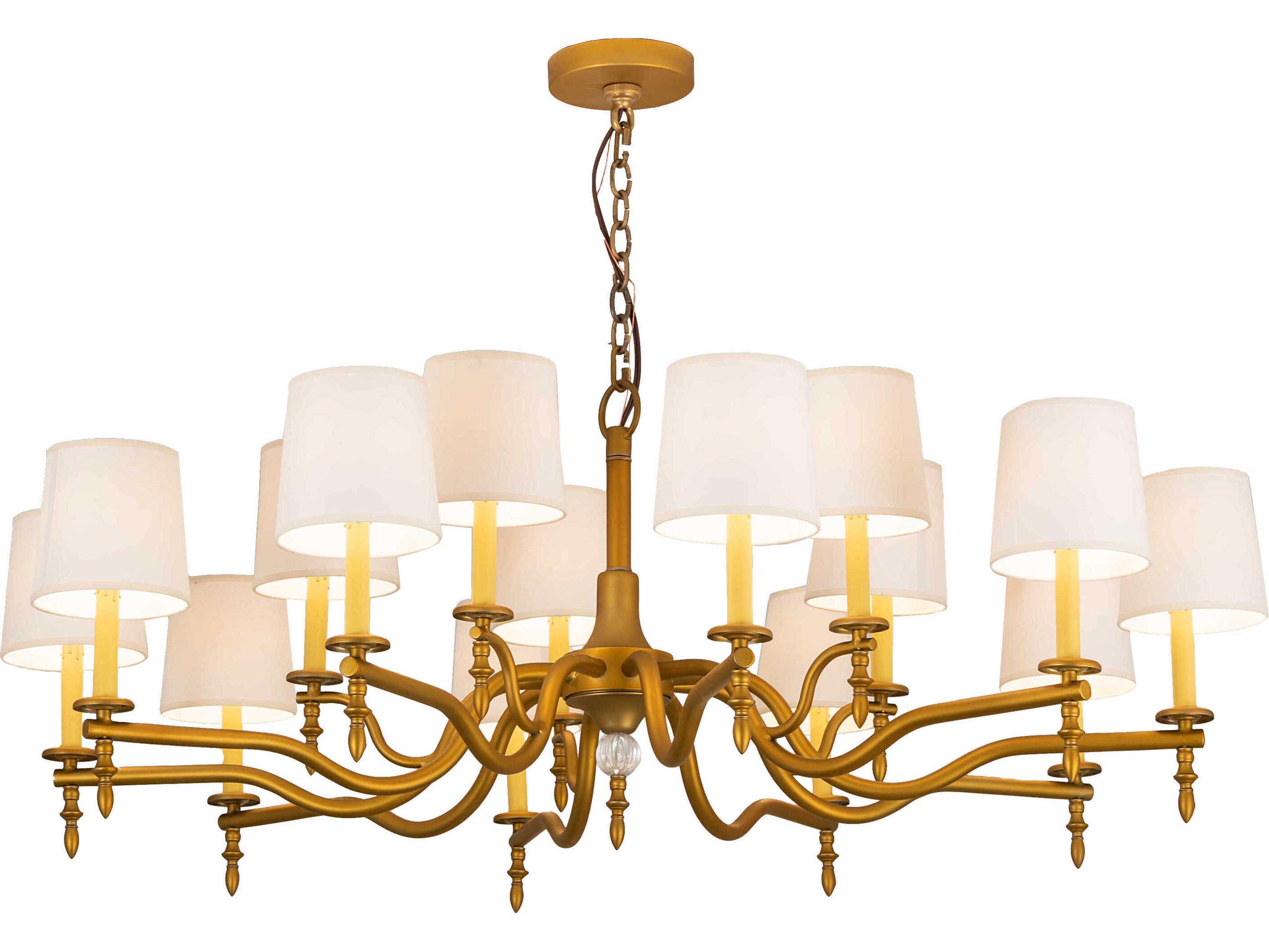 Meyda 15-Light Gold Candelabra Chandelier