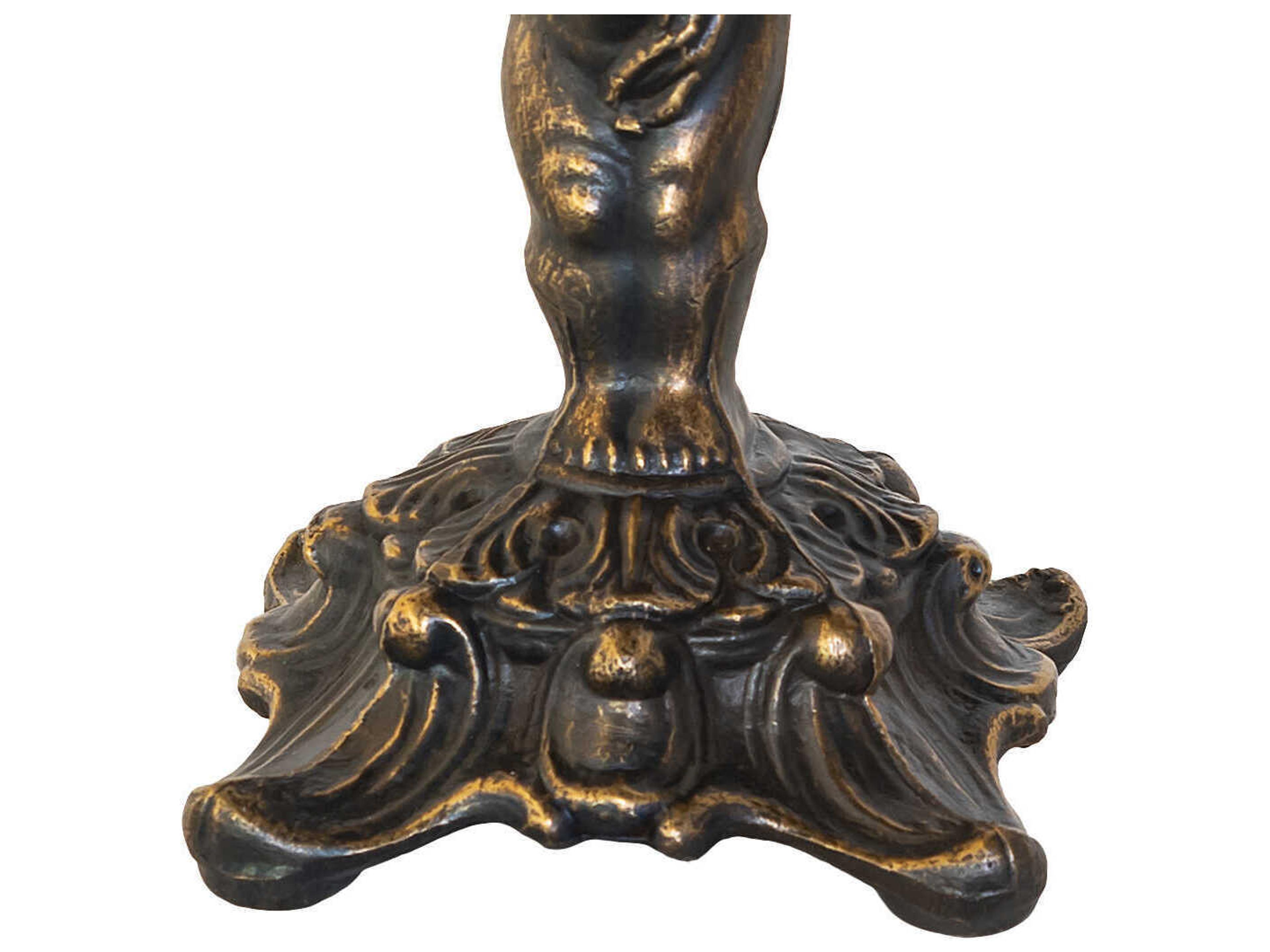 Meyda Cherub Mini Antique Copper Table Lamp