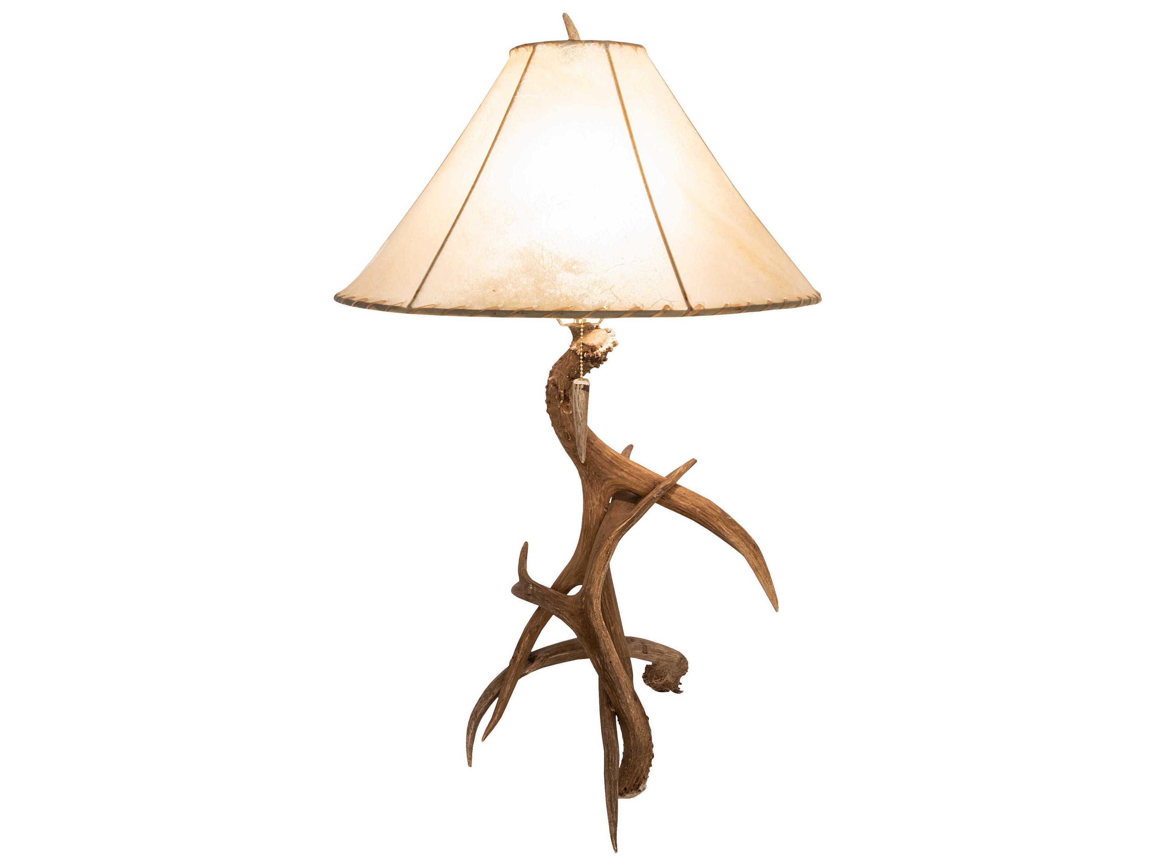Antlers Wood Buffet Lamp