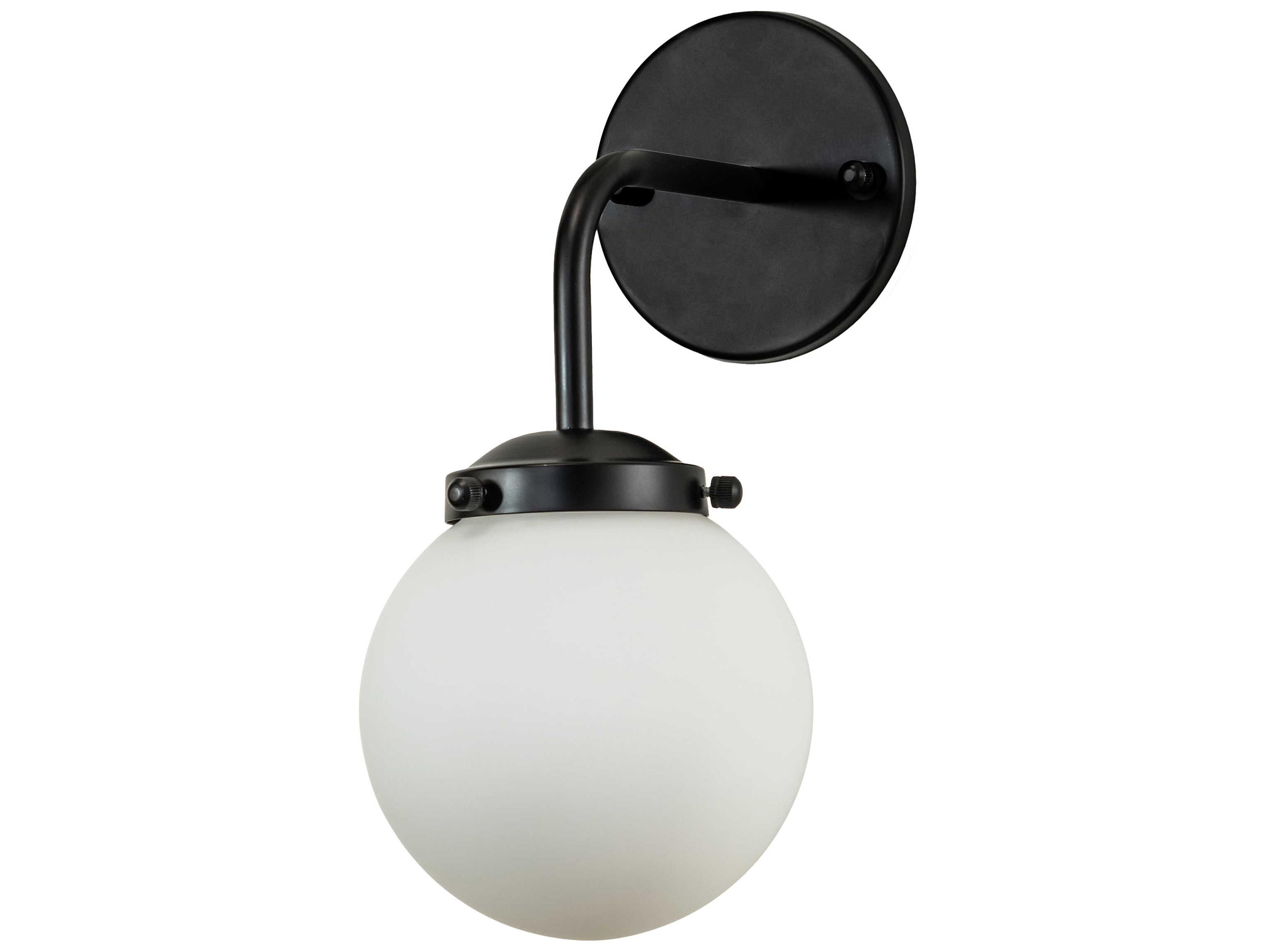Meyda Bola 1-Light Matte Black Glass LED Wall Sconce