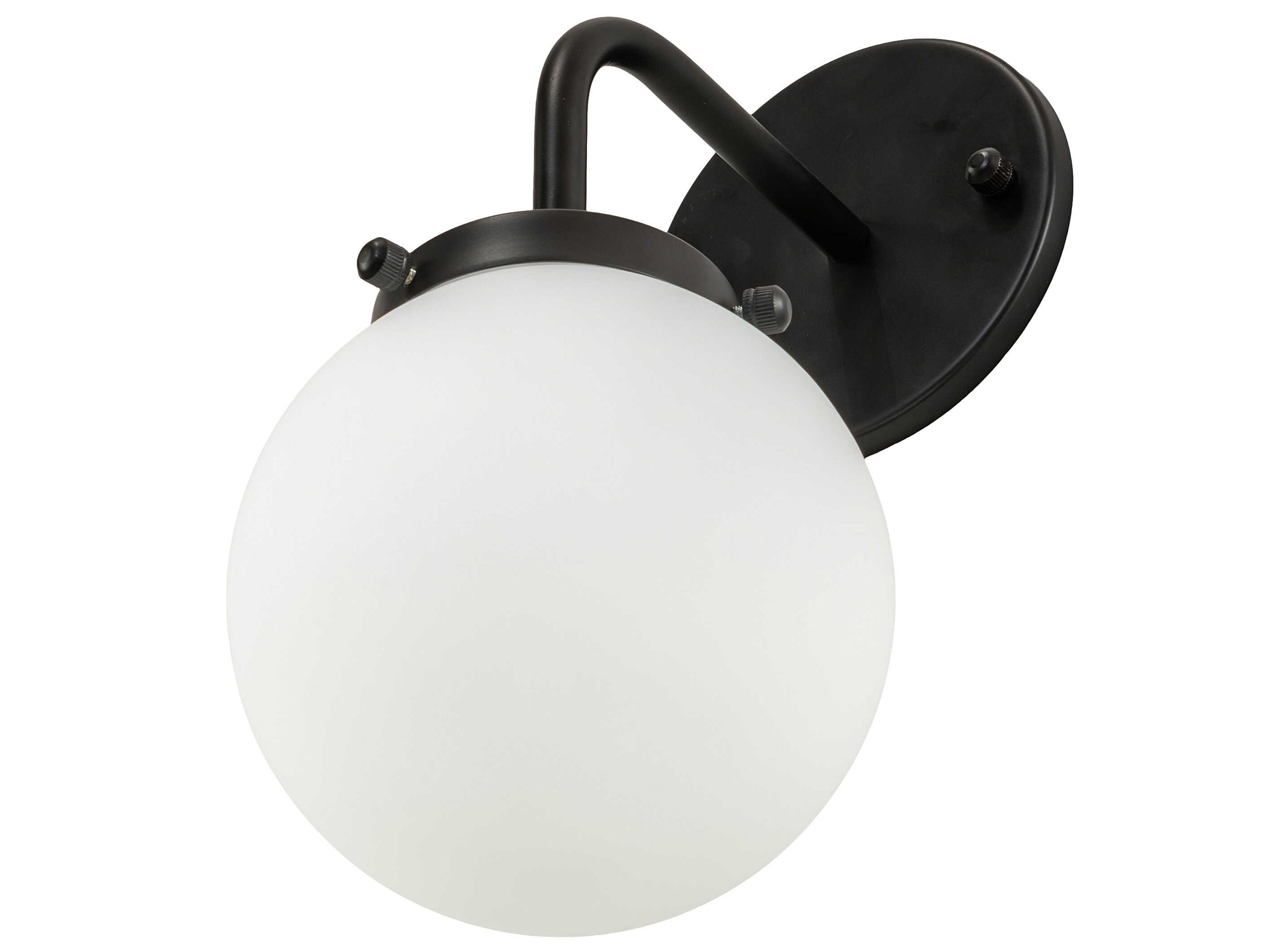 Meyda Bola 1-Light Matte Black Glass LED Wall Sconce