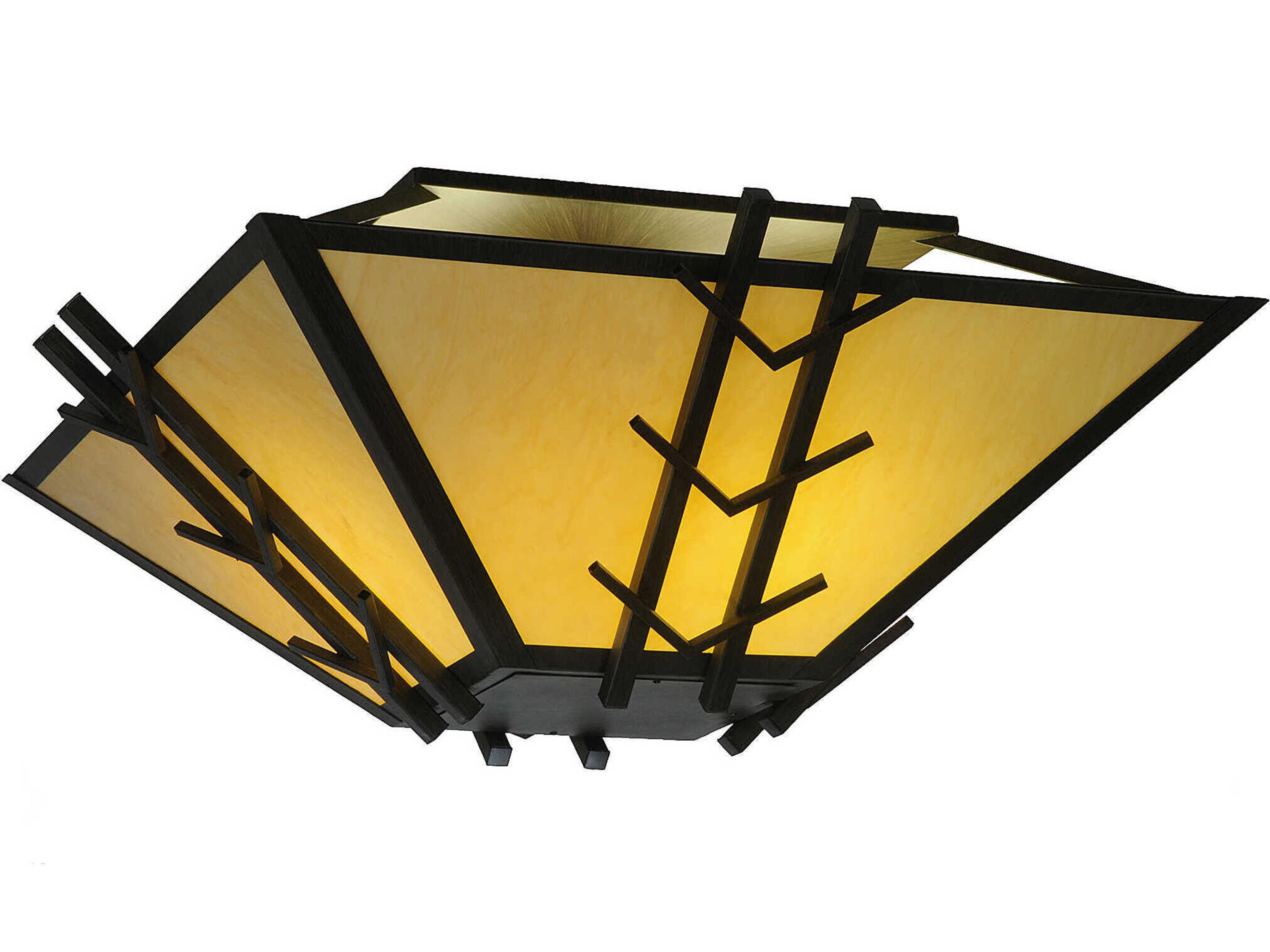 Turk 8-Light Black Semi Flush Mount