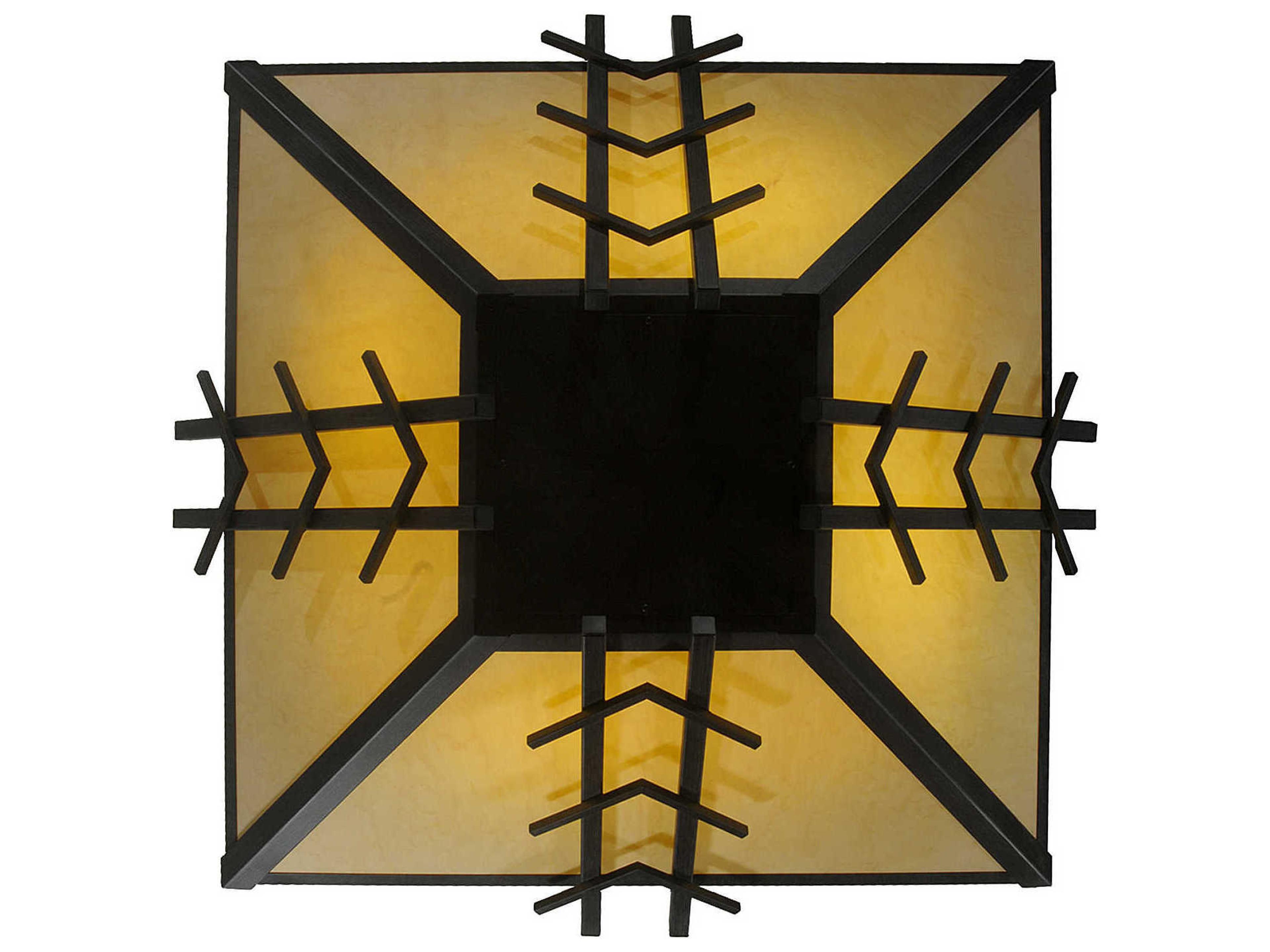 Meyda Turk 8-Light Black Semi Flush Mount