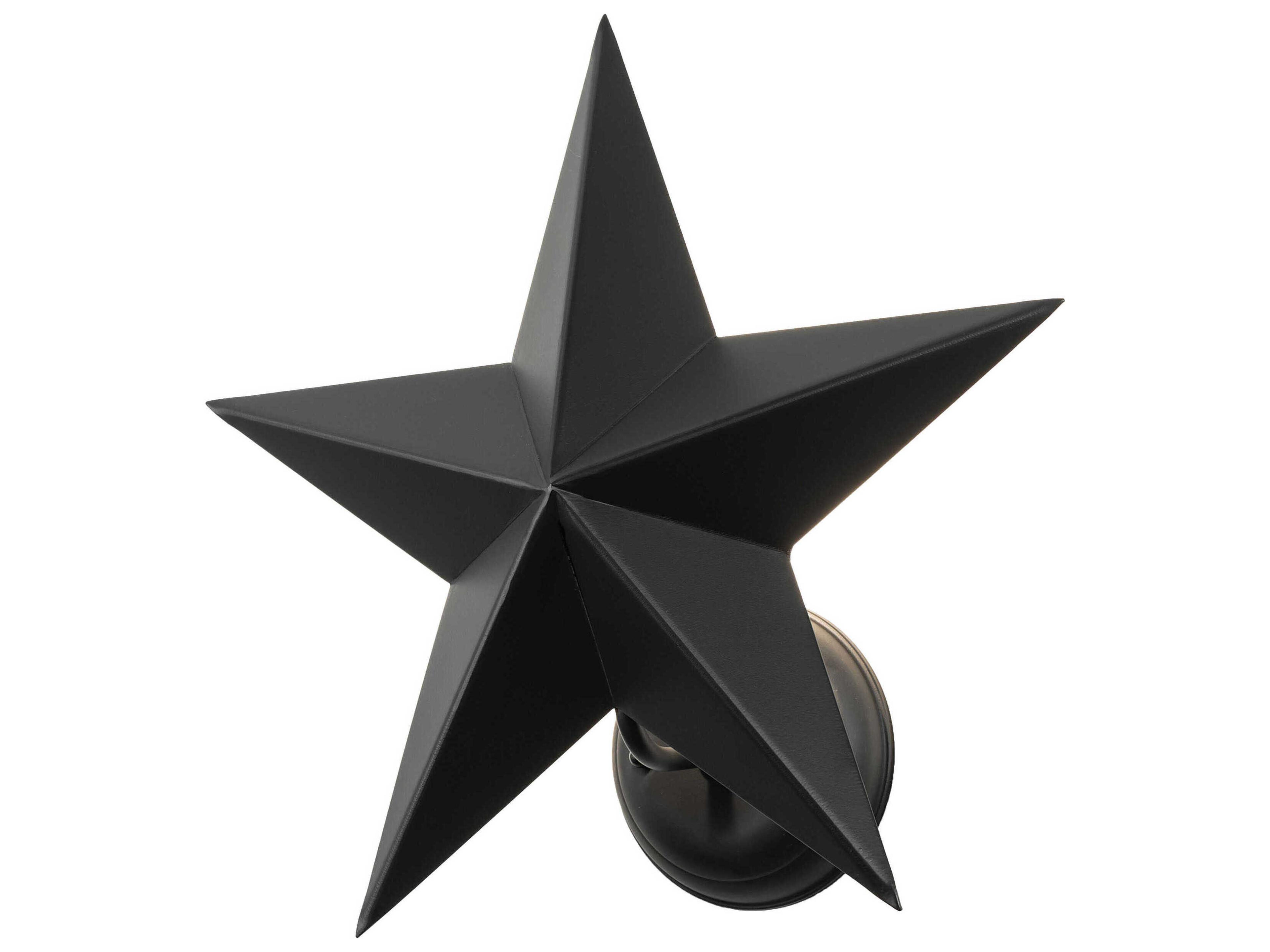 Texas Star 1-Light Solar Black Wall Sconce