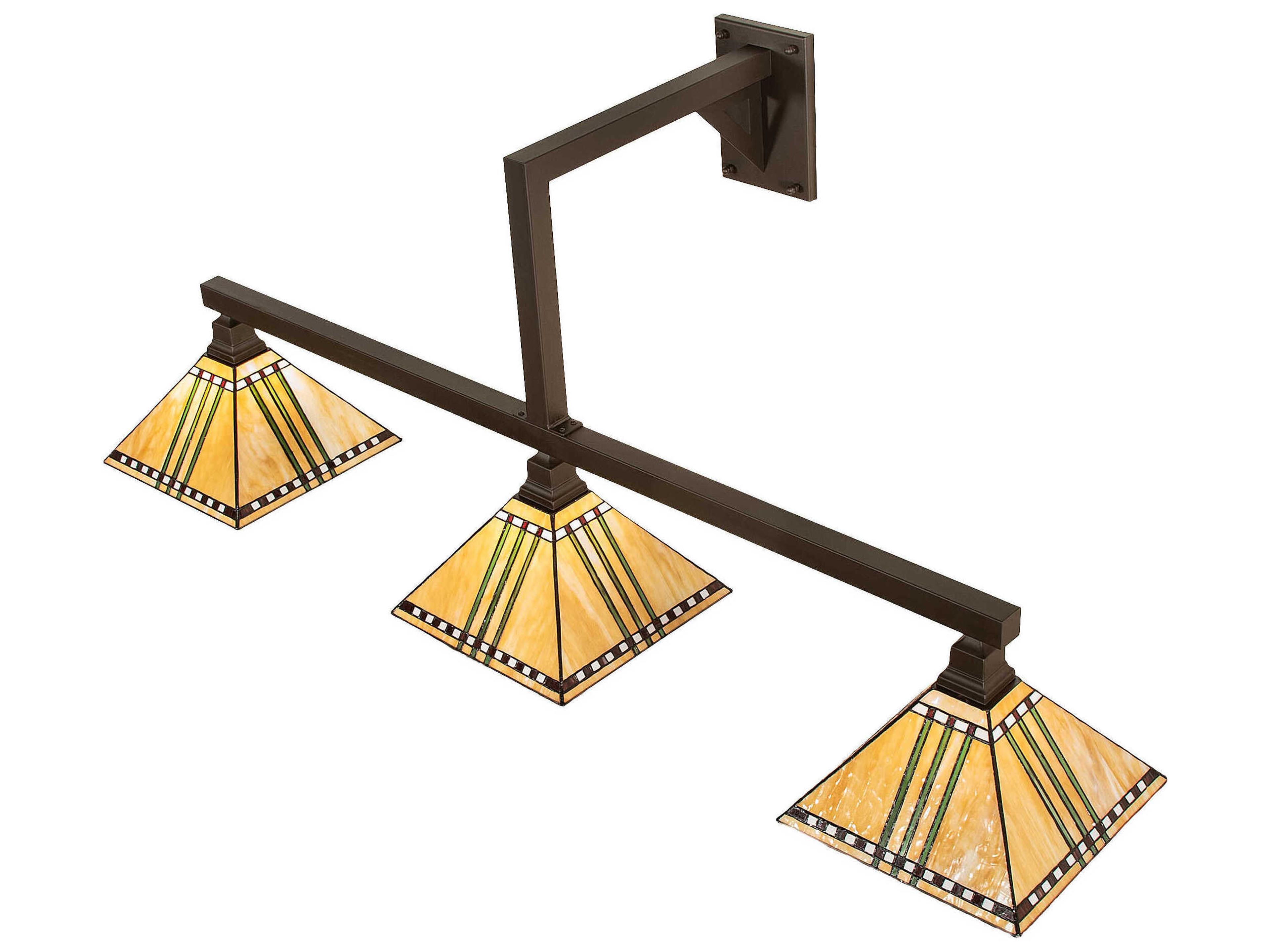 Meyda Prairie Corn 3-Light Oil Rubbed Bronze Steel Glass Tiffany Vanity Light