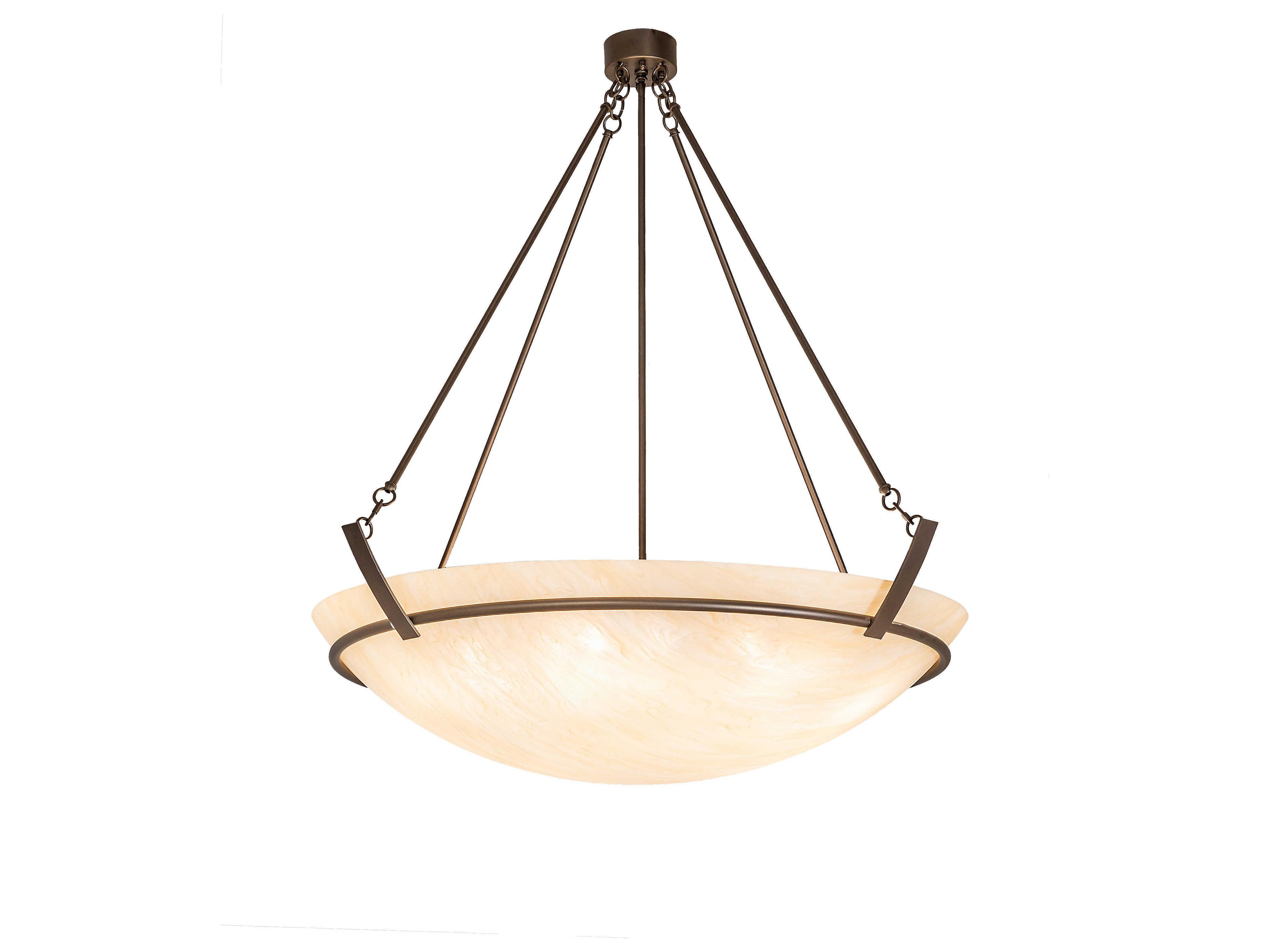 Covina 16-Light6-Light Bronze Glass Bowl Pendant