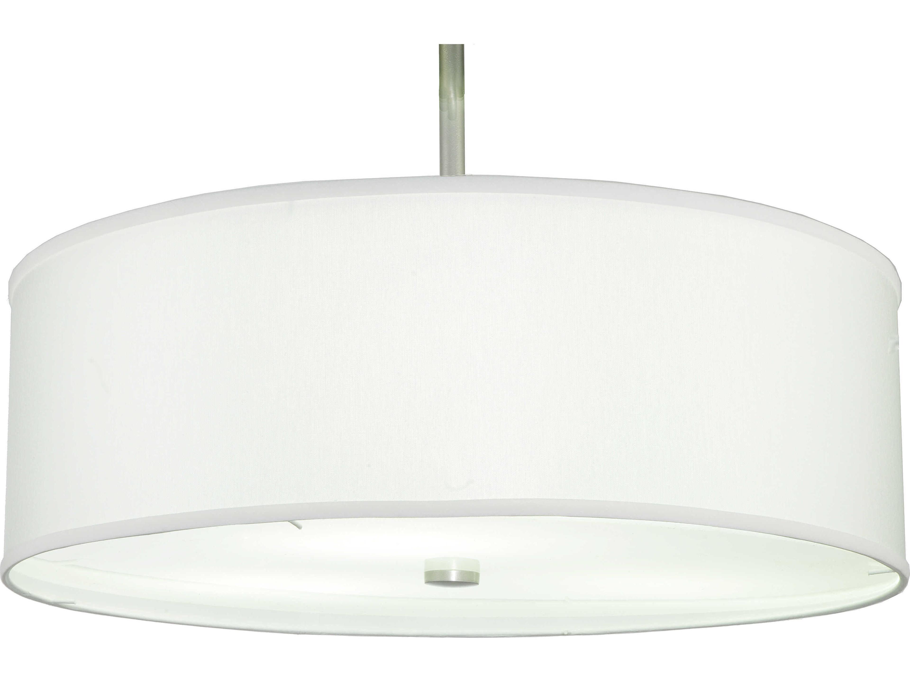 Cilindro 3-Light Brushed Aluminum Silver Drum Pendant