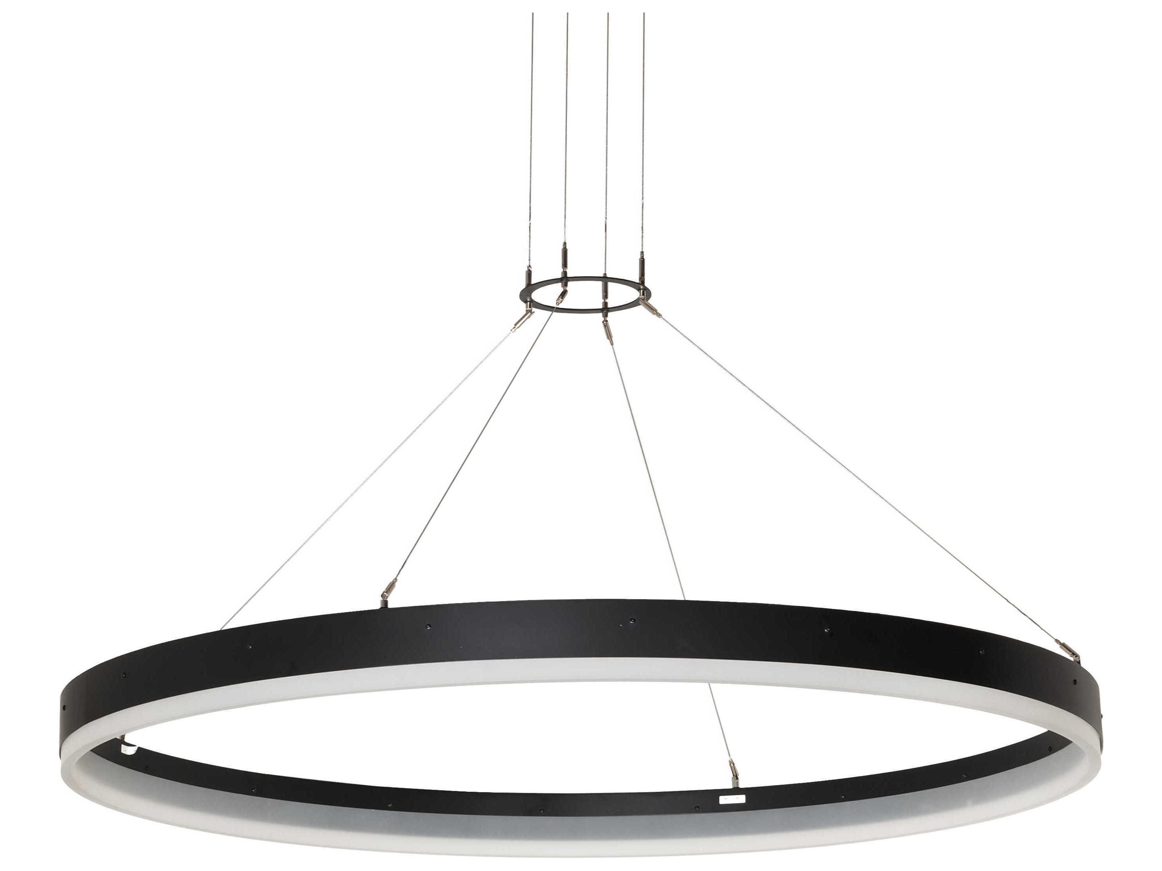 Meyda Anillo Textured Black LED Round Pendant