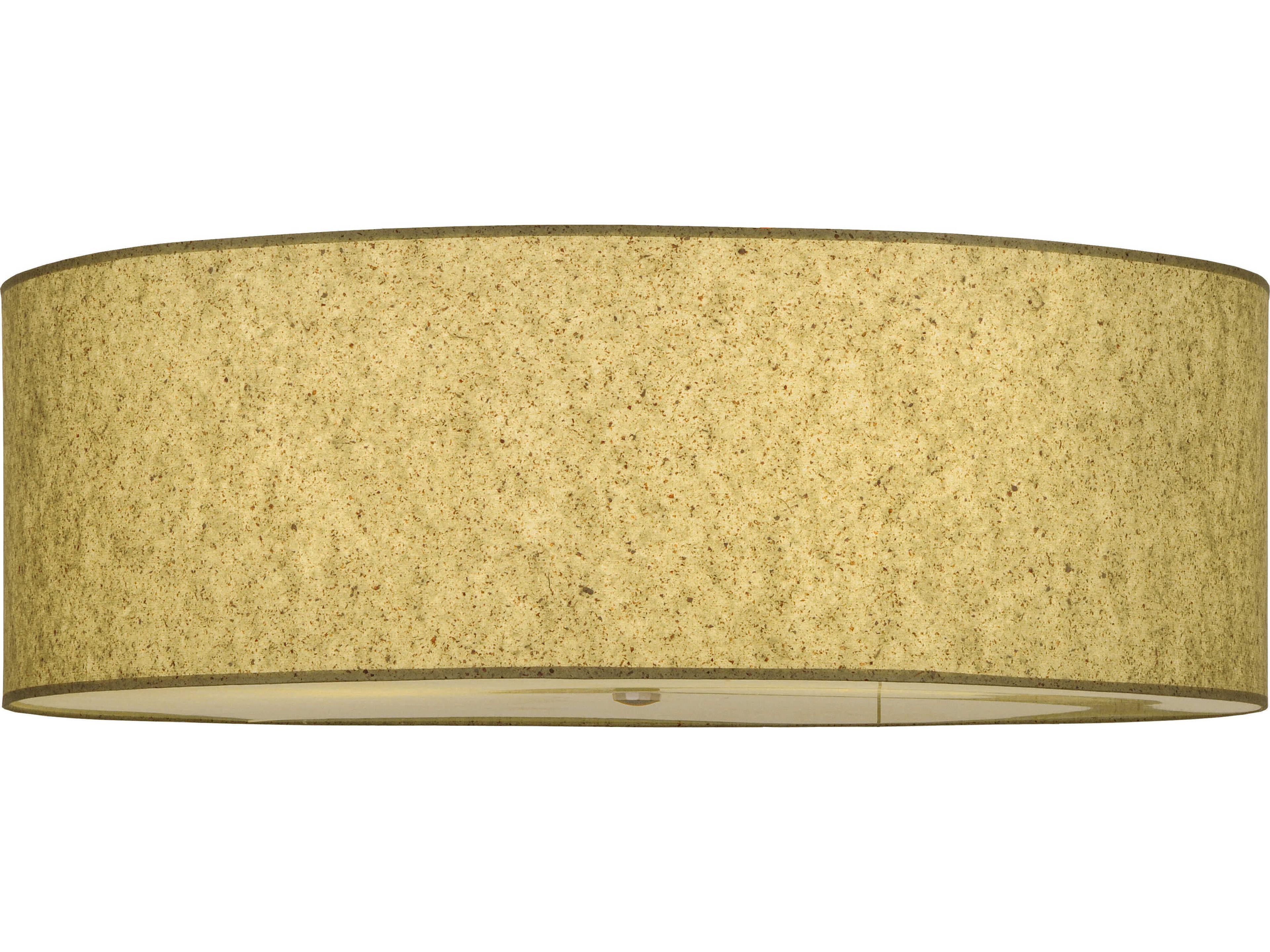 Cilindro 3-Light Black Drum Flush Mount