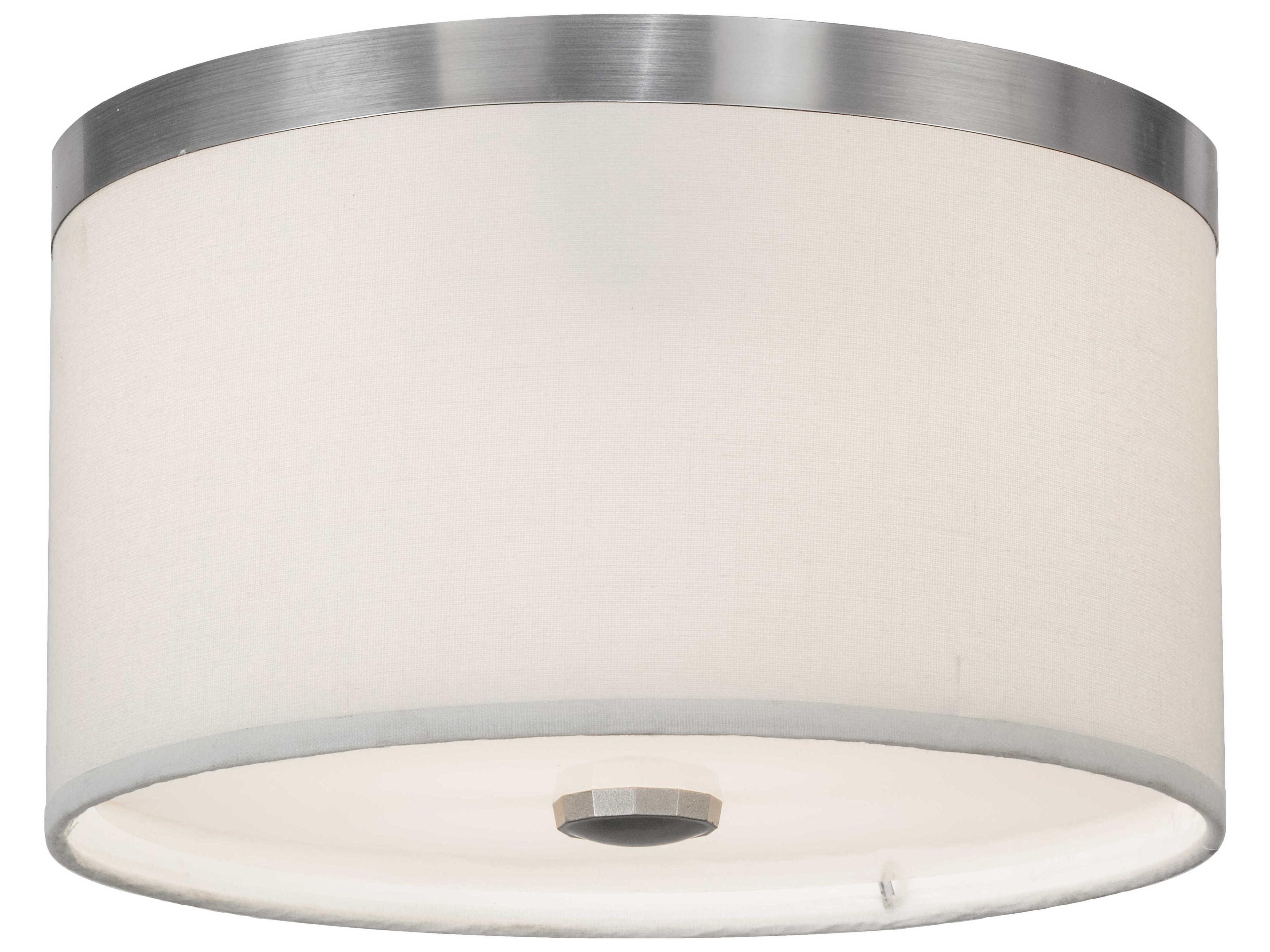 Cilindro 2-Light Nickel Flush Mount