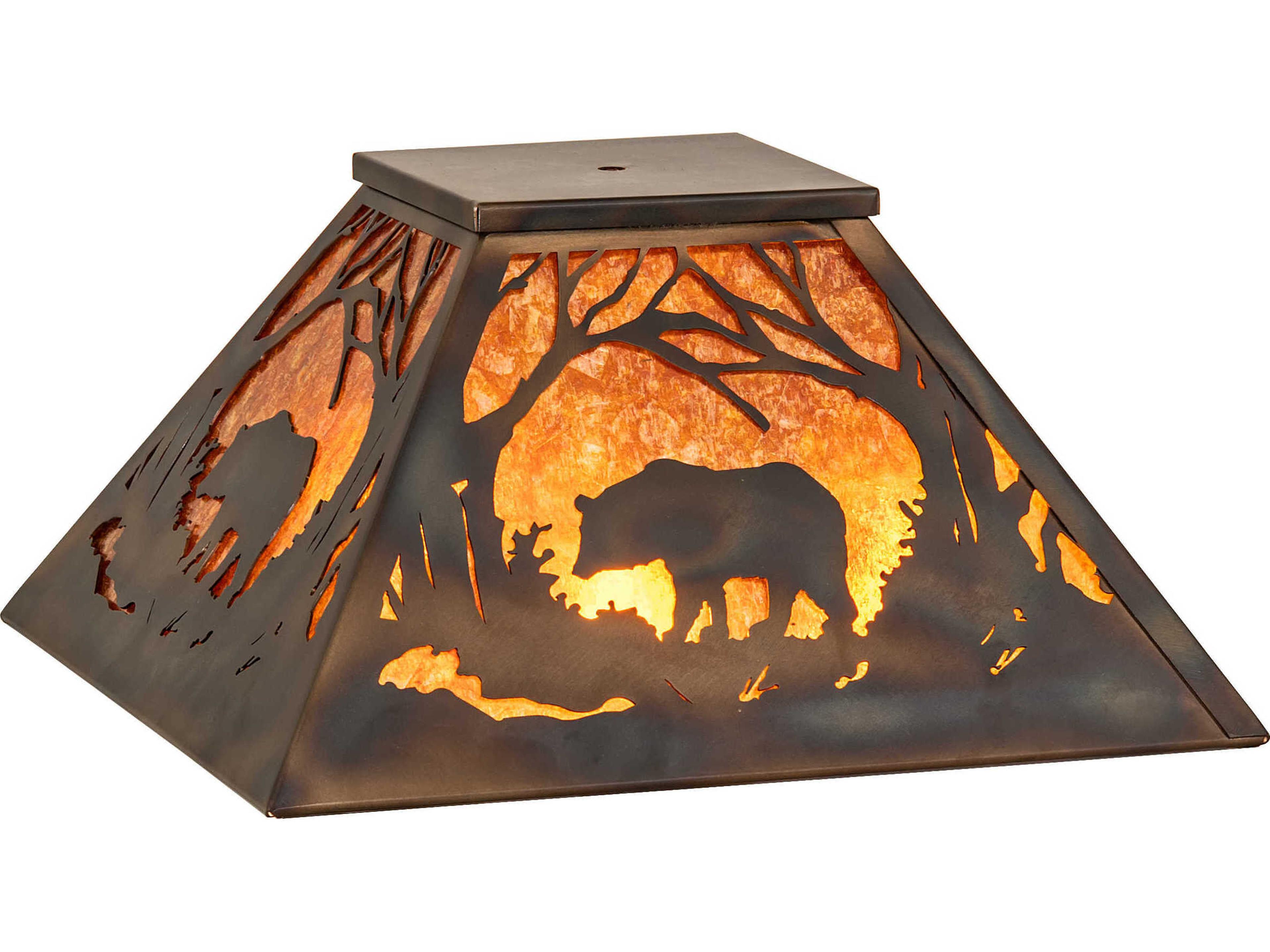 Meyda Black Bear Dark Burnished Antique Copper Shade