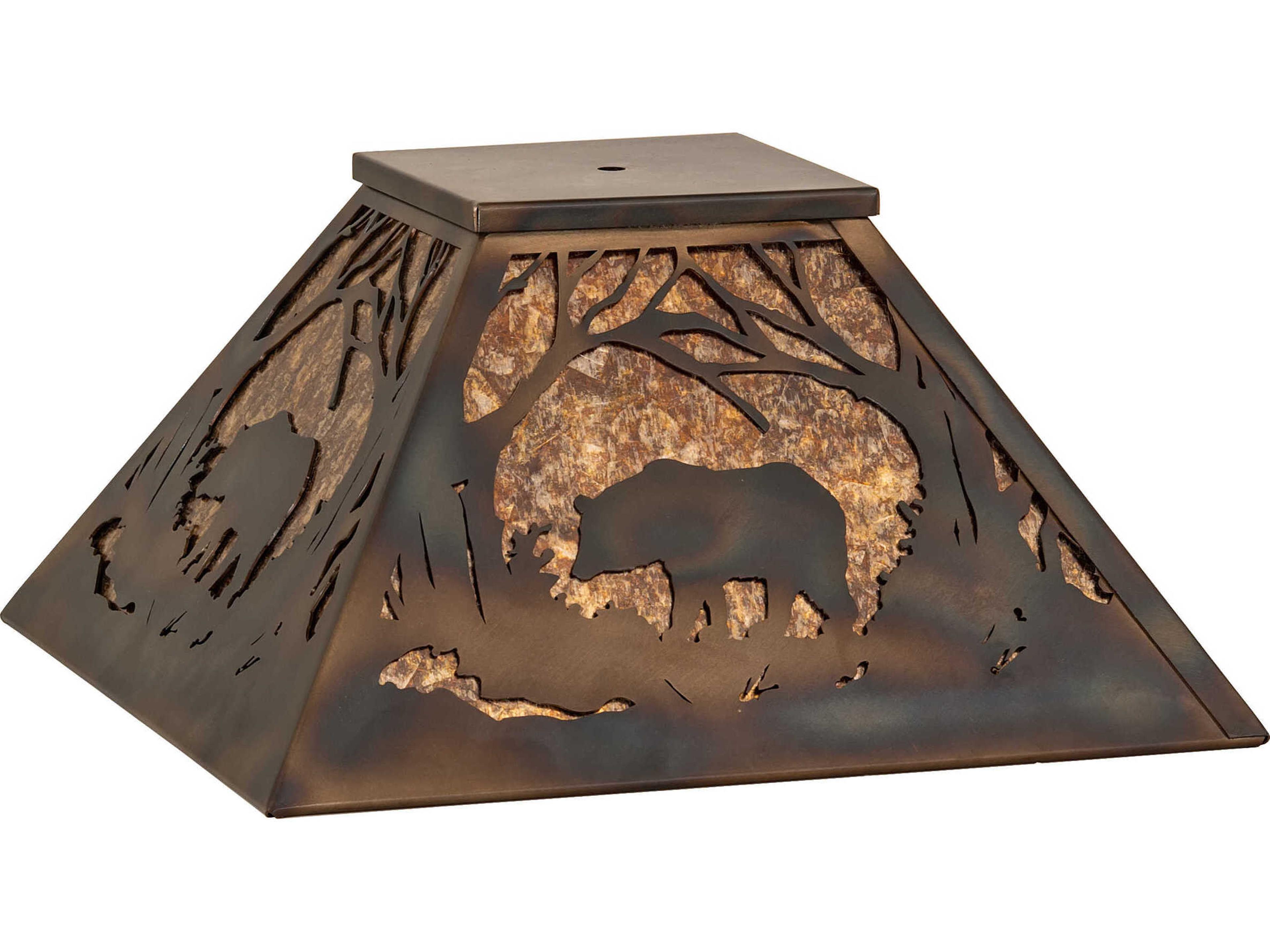 Meyda Black Bear Dark Burnished Antique Copper Shade