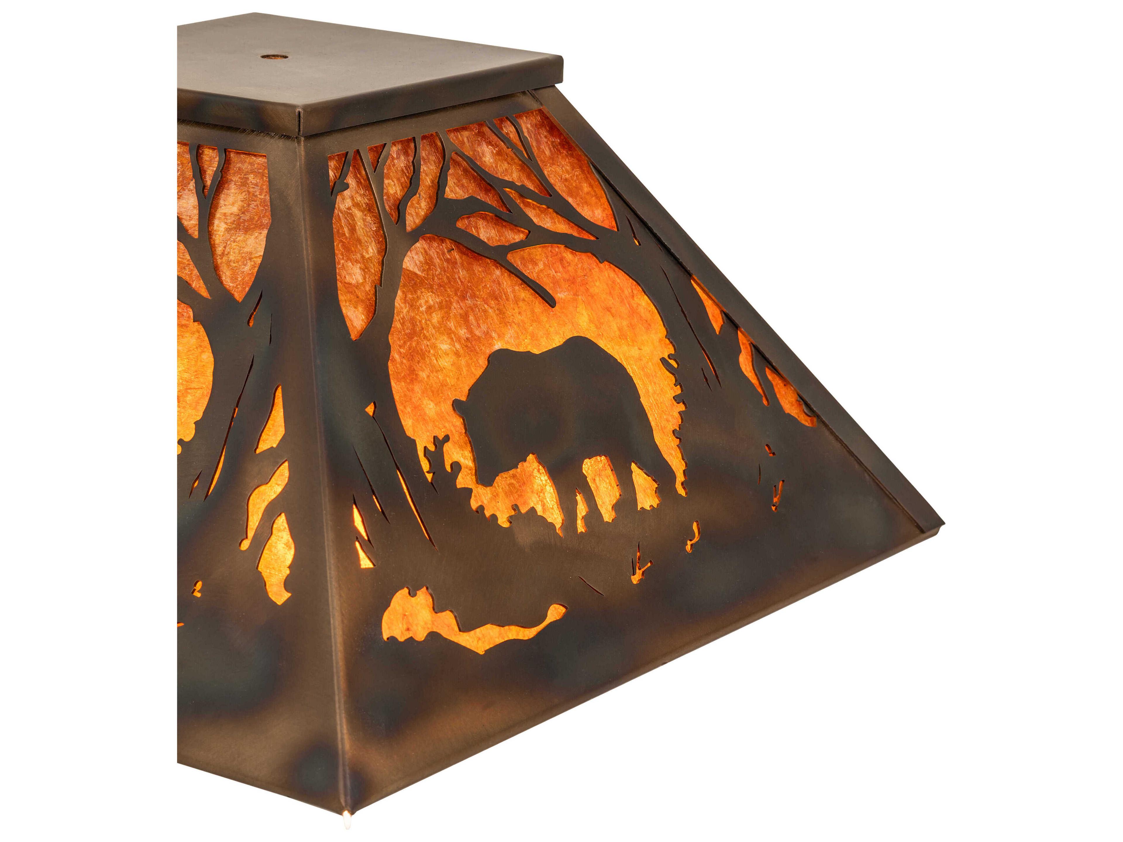 Meyda Black Bear Dark Burnished Antique Copper Shade