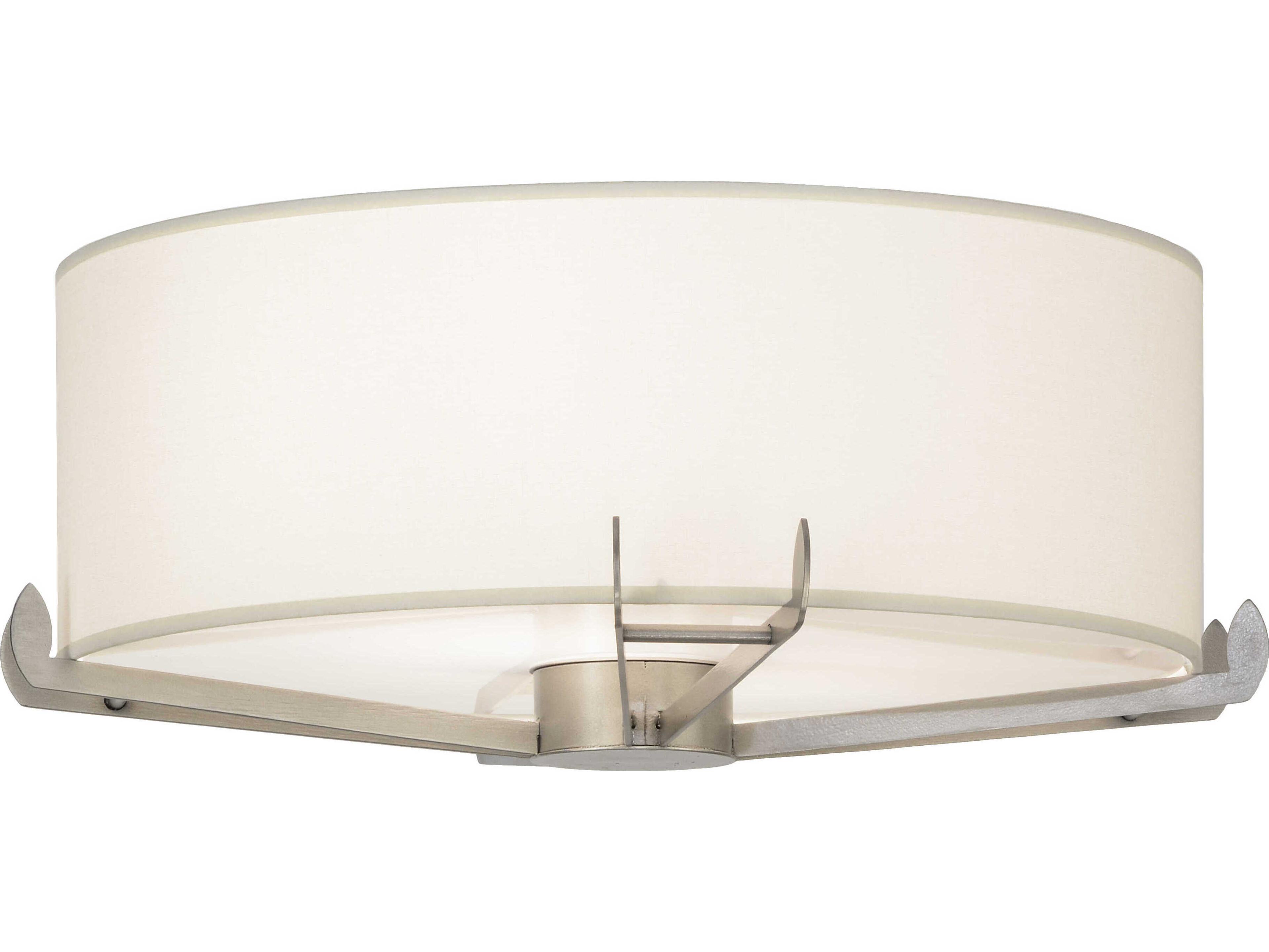 Cilindro 2-Light Nickel Flush Mount