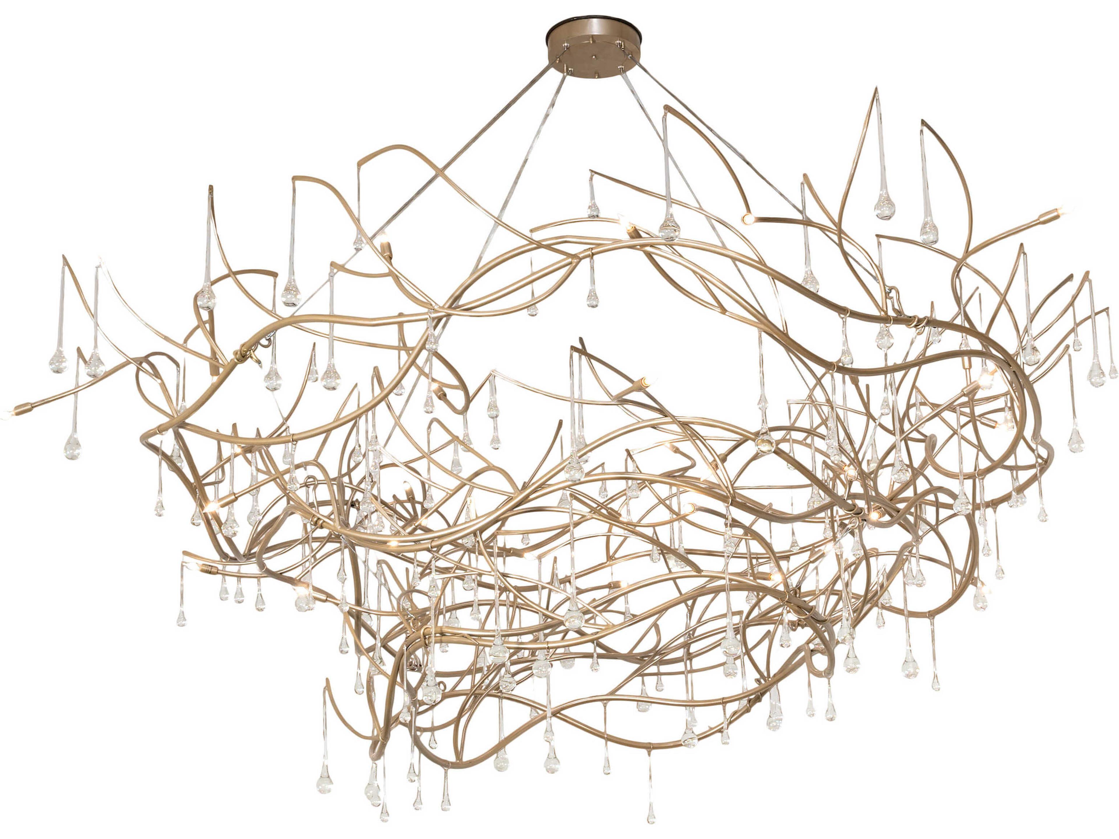 32-Light Crystal Gold Chandelier