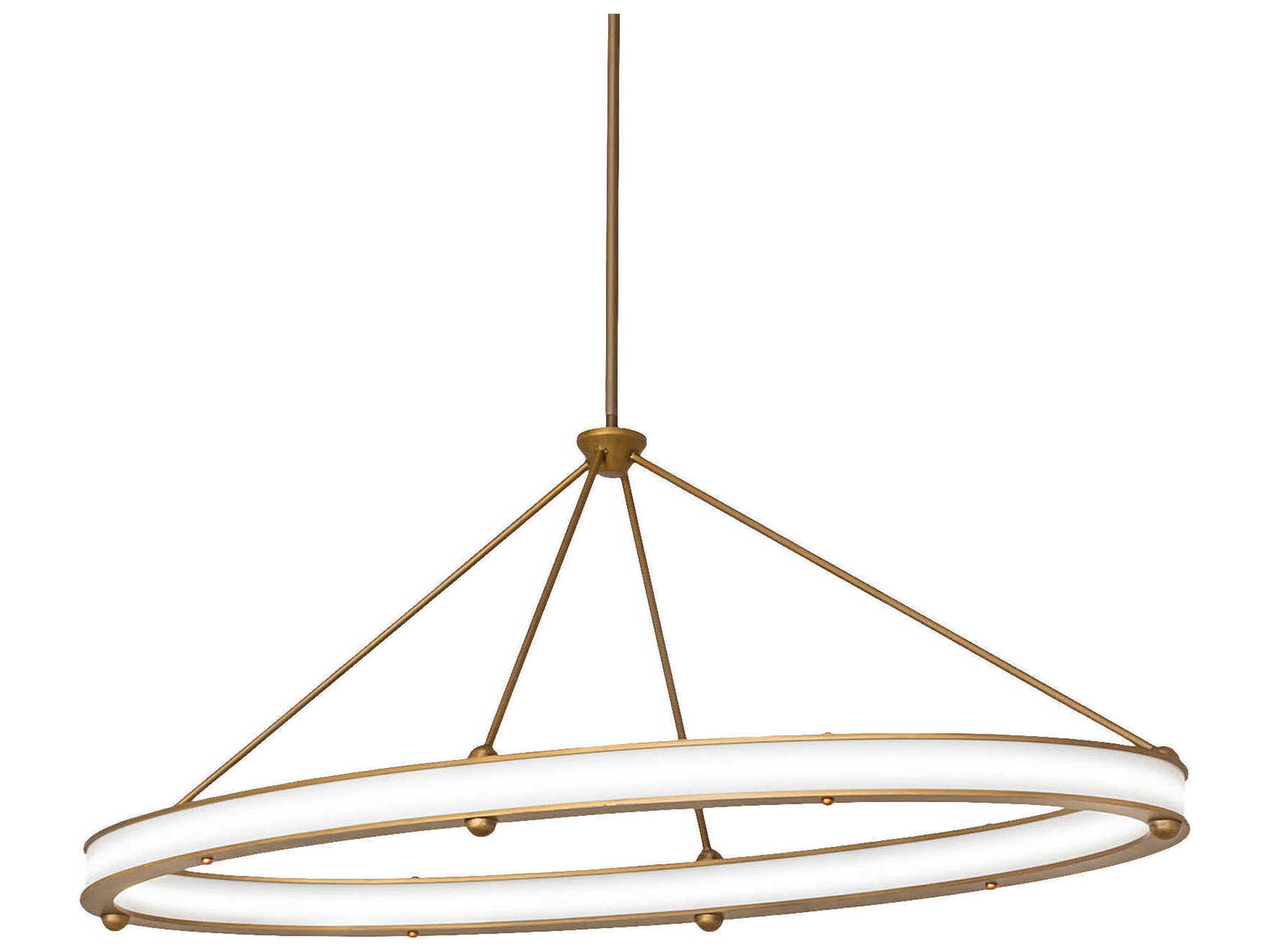 Anillo Gold Frosted Clear Glass Or Acrylic LED Round Island Pendant