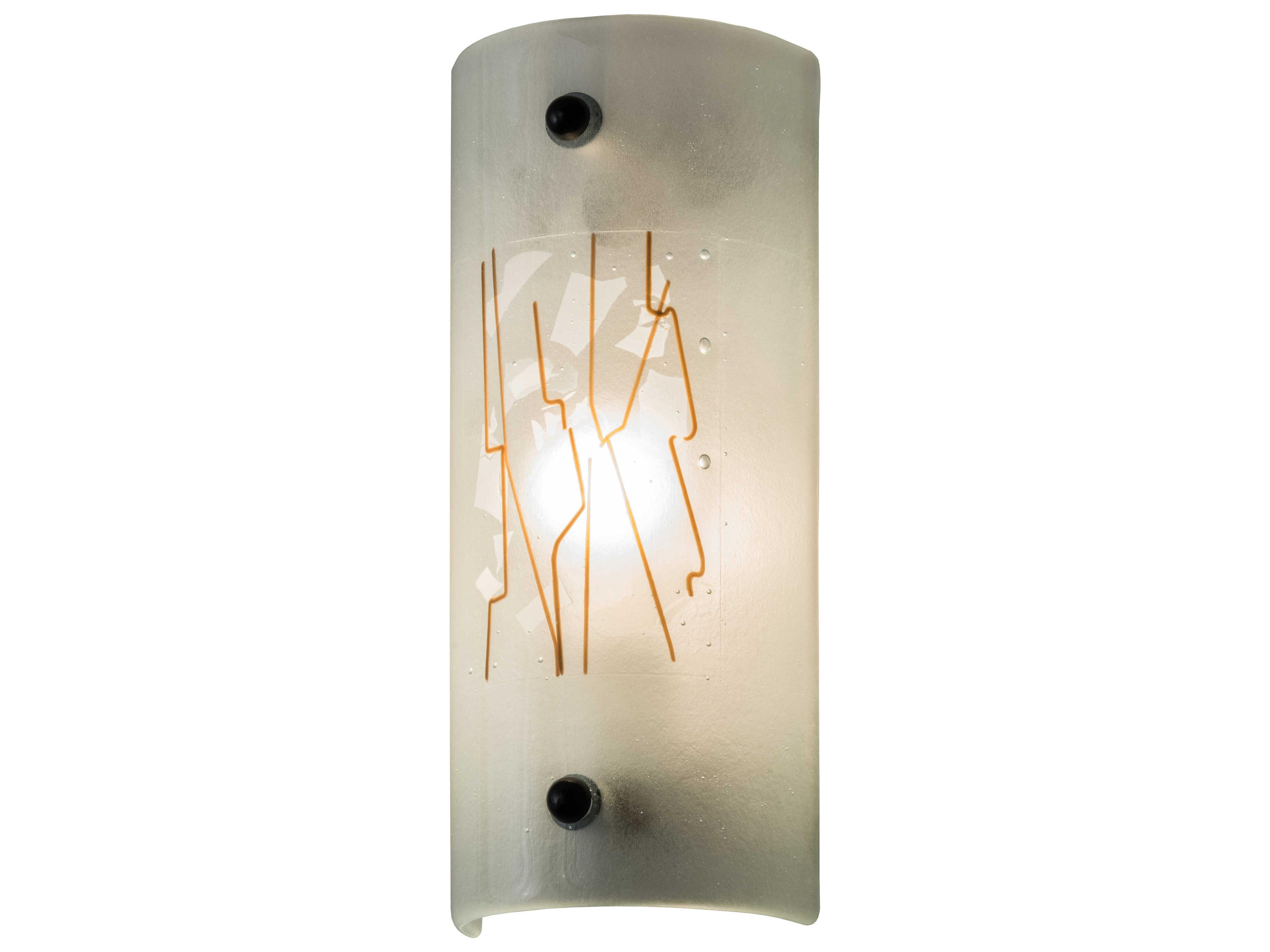 Twigs 1-Light Nickel Clear Glass Wall Sconce