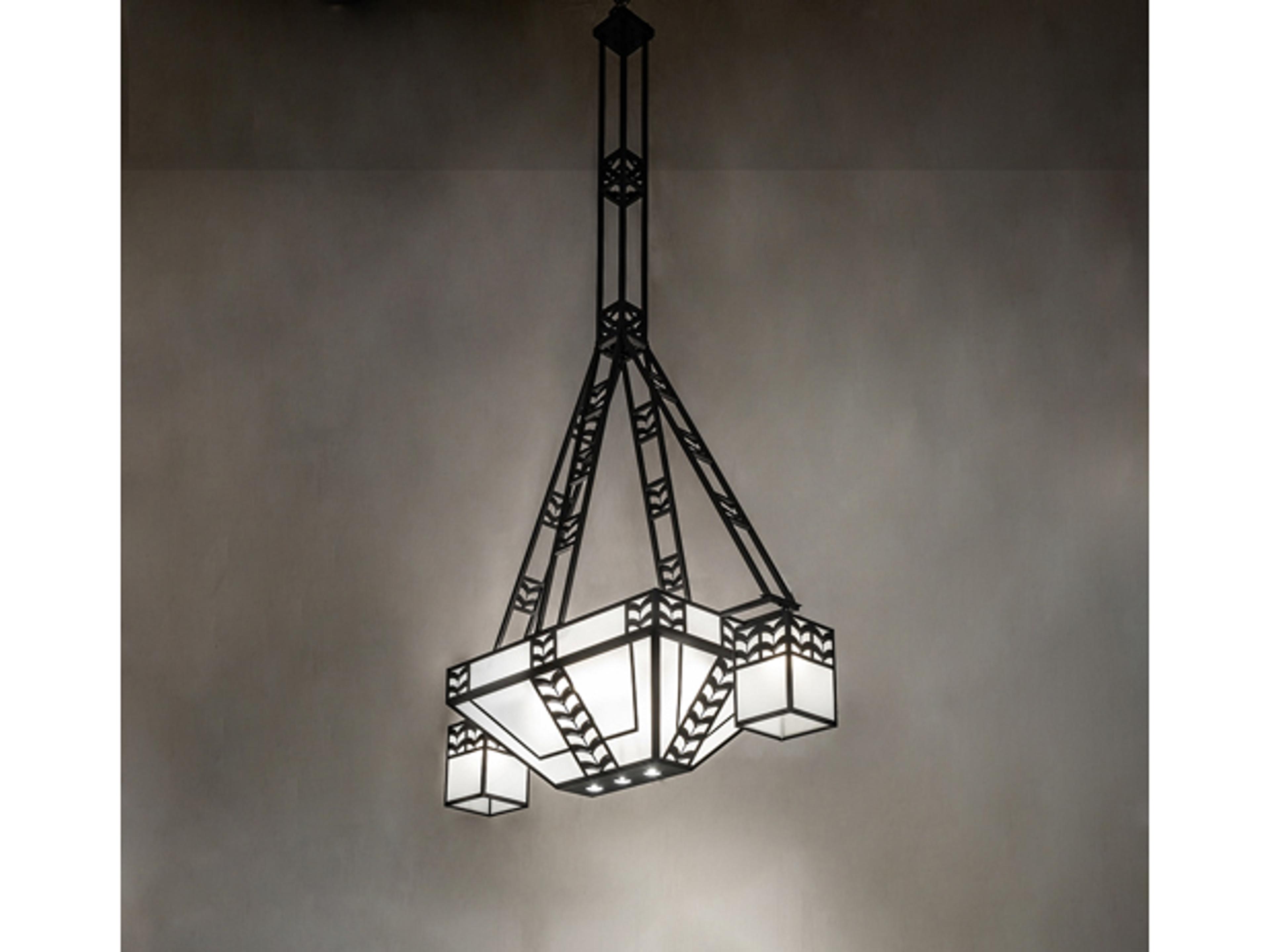 Monaca 10 2 3-Light Black Glass LED Geometric Island Pendant