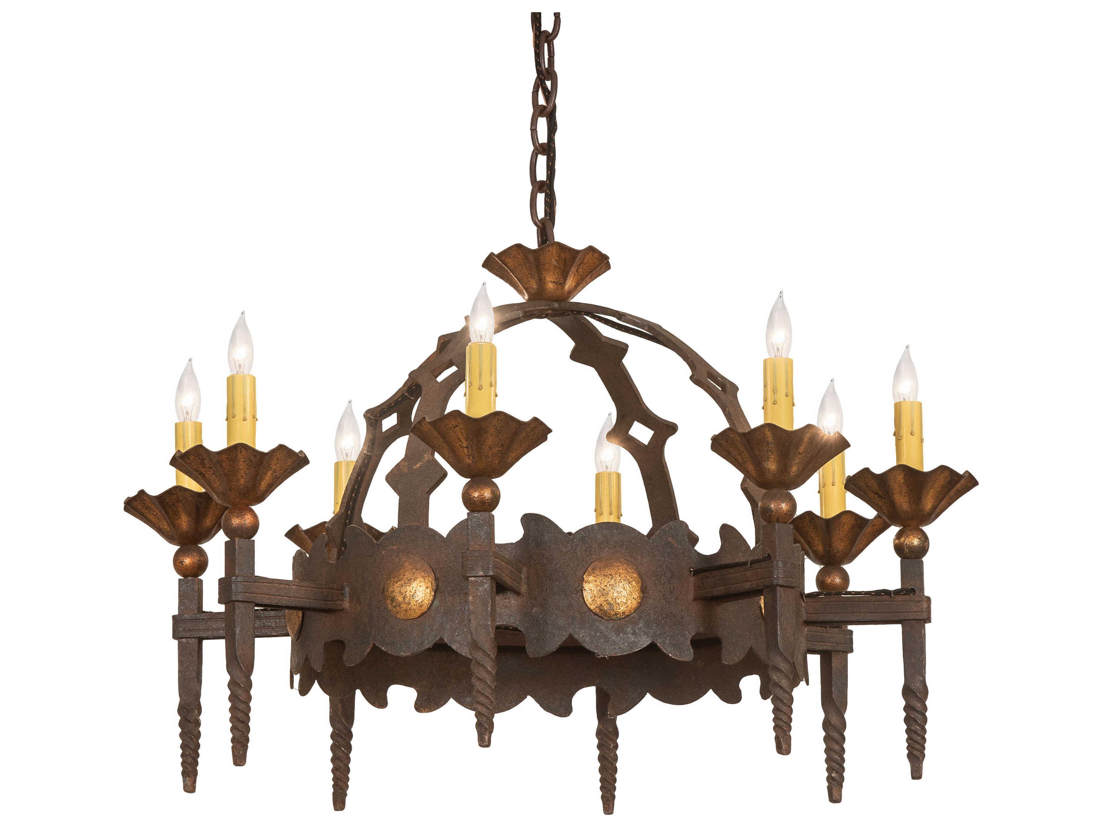 Meyda 8-Light Brown Chandelier