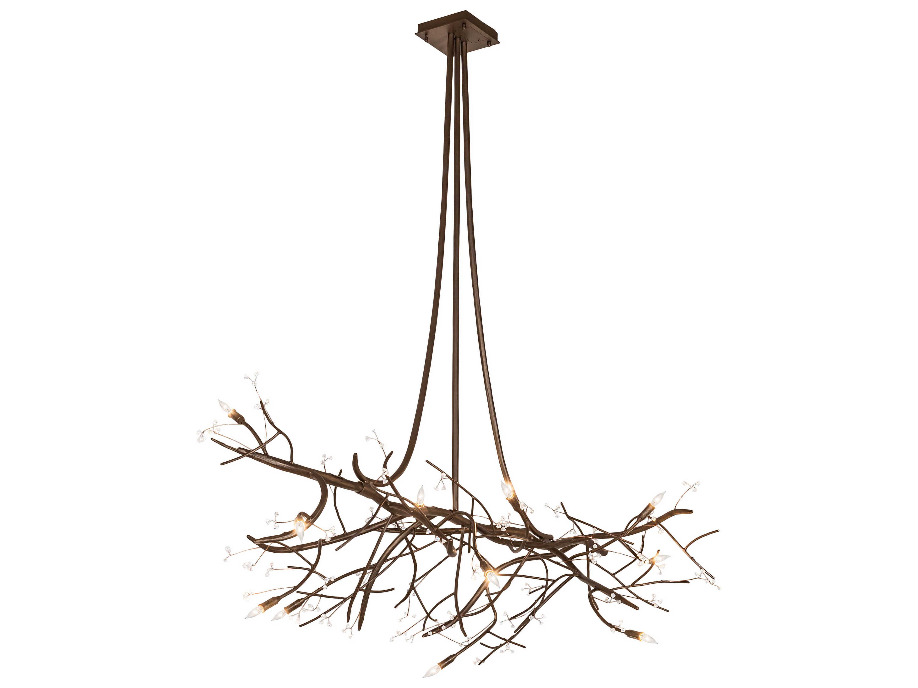 Winter Solstice 11-Light Bronze Glass LED Island Pendant