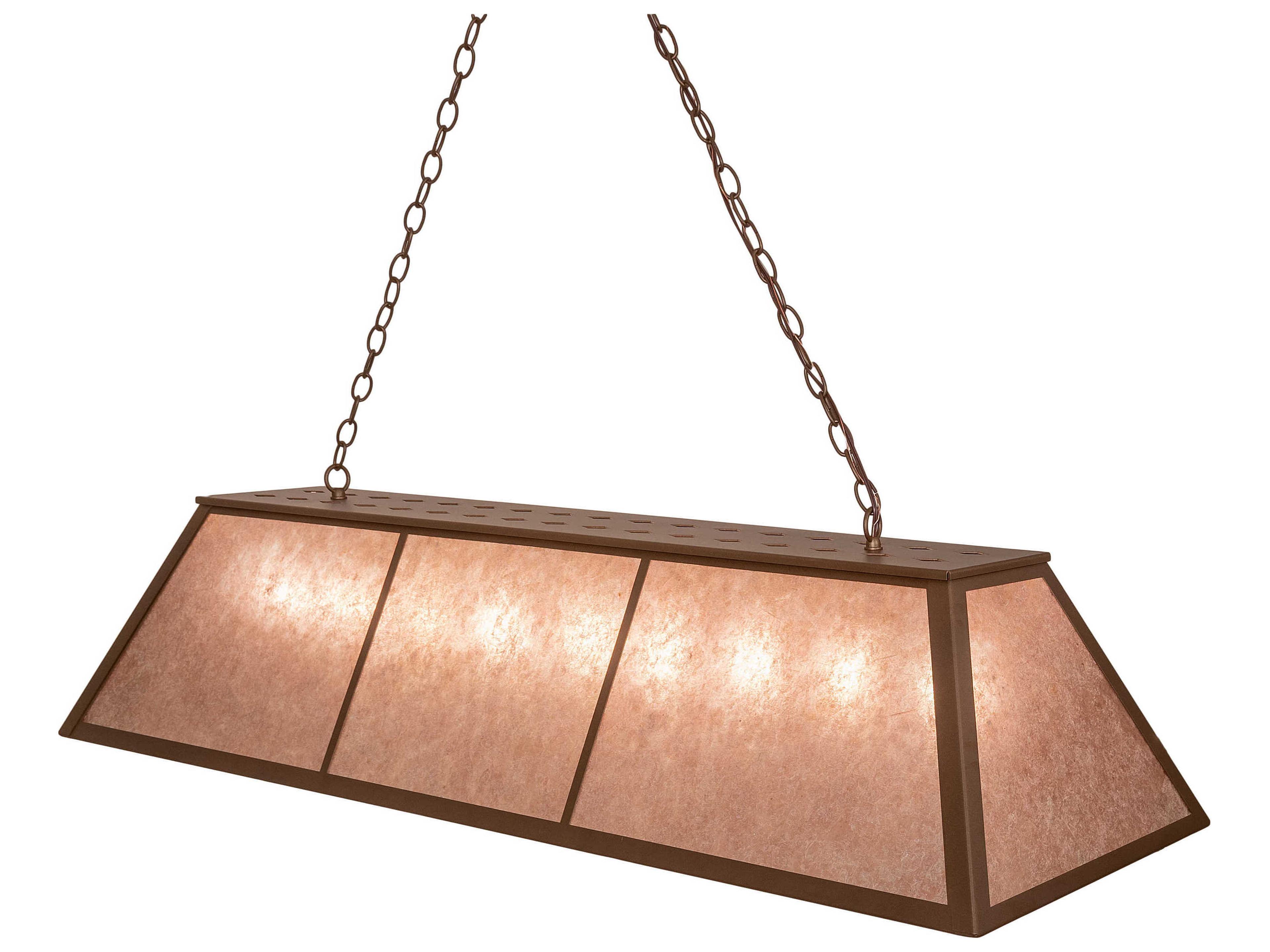 9-Light Bronze Glass Island Pendant